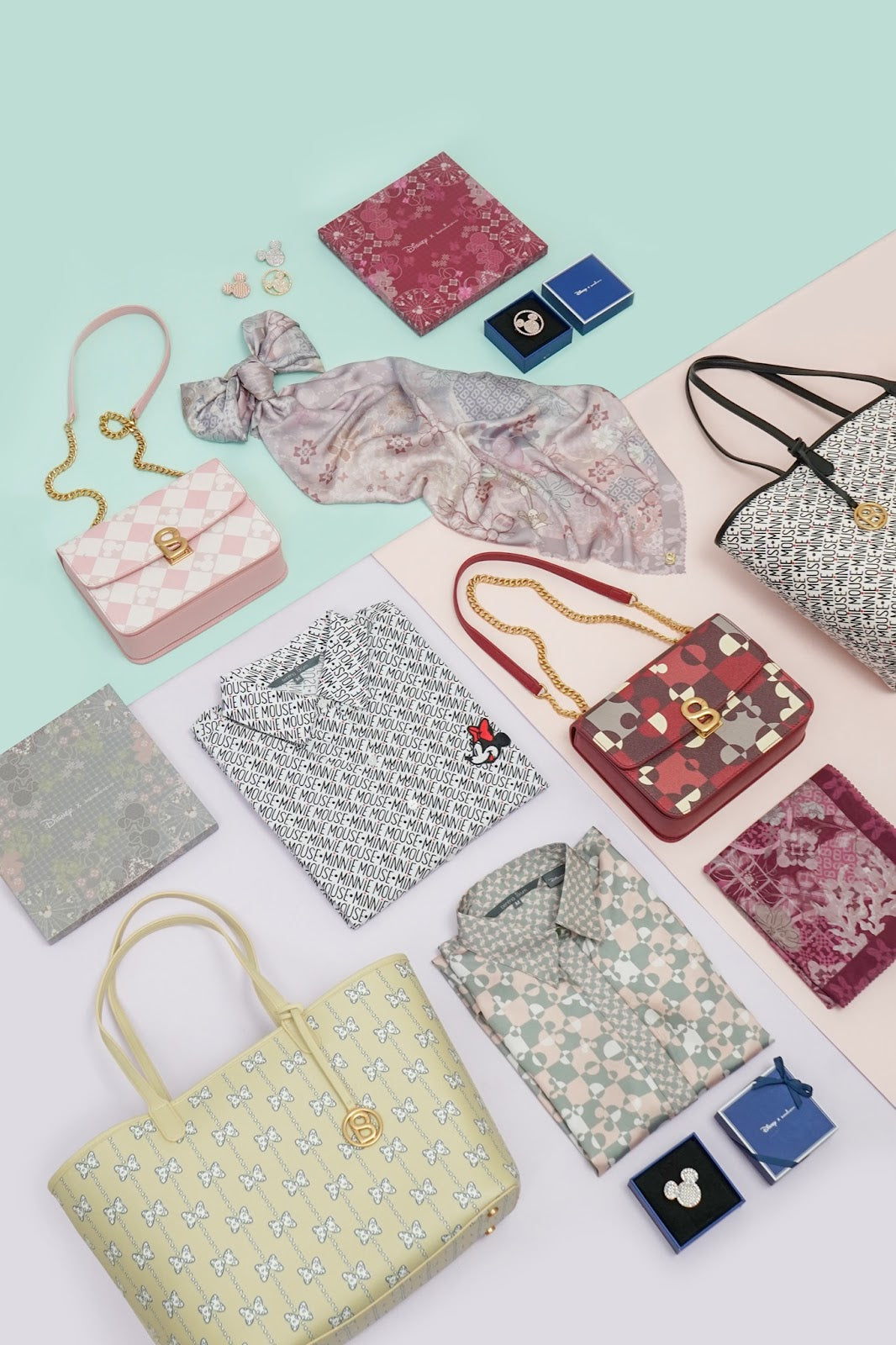 Shop Buttonscarves accessories The Audrey Monogram Bag Medium - Rose Bag