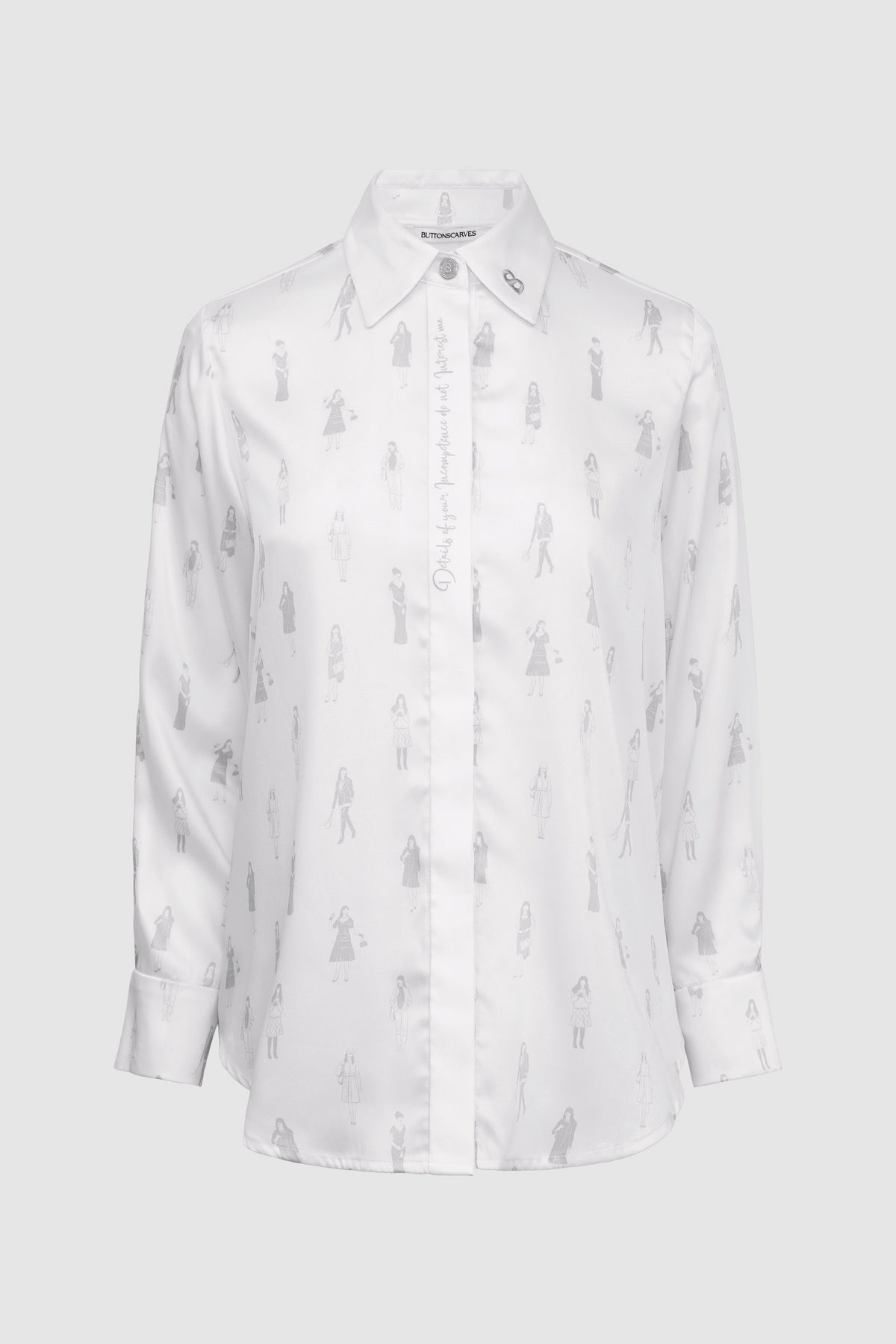 The Editor Satin Shirt - White