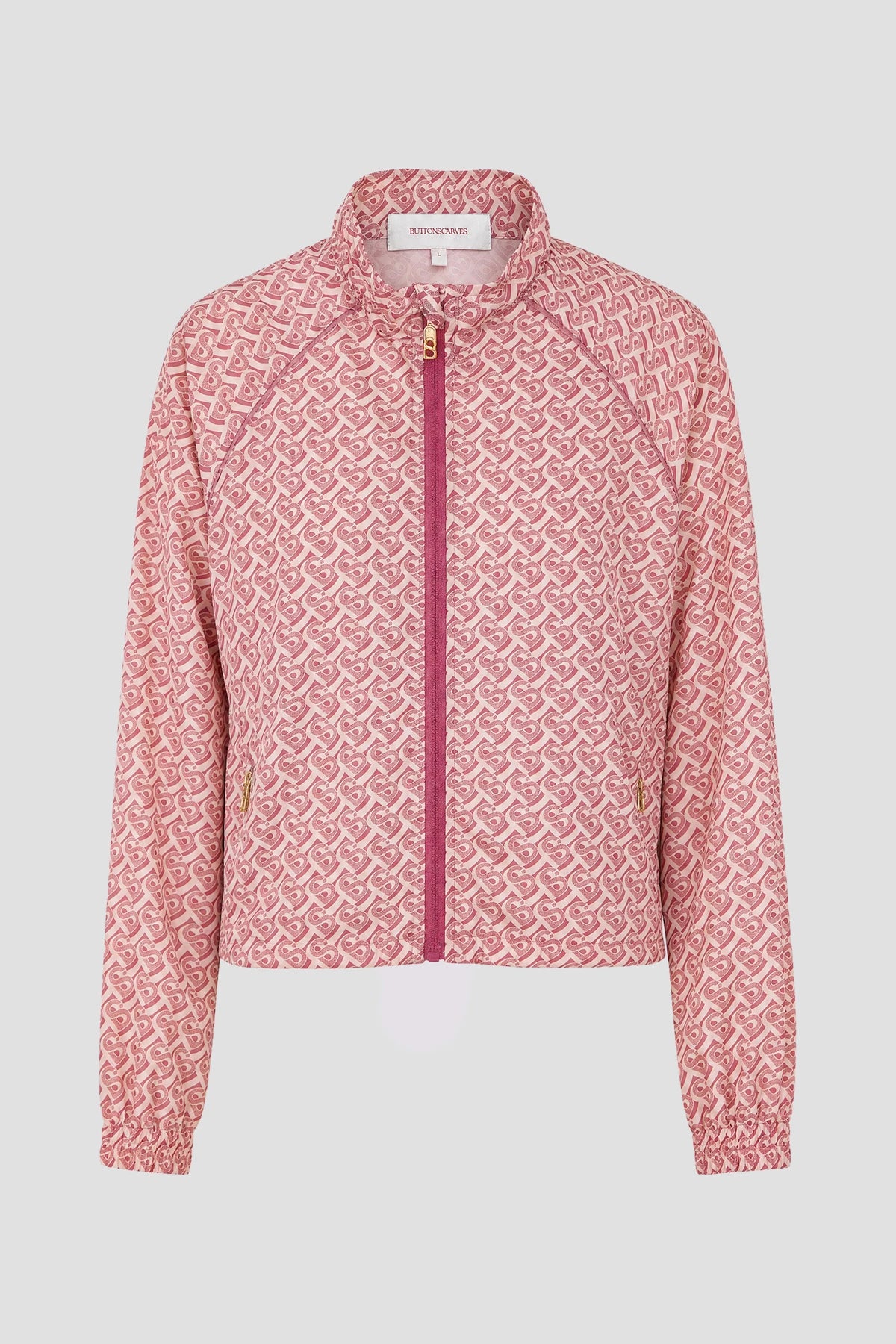 bimu windbreaker jacket in mauvewood by buttonscarves