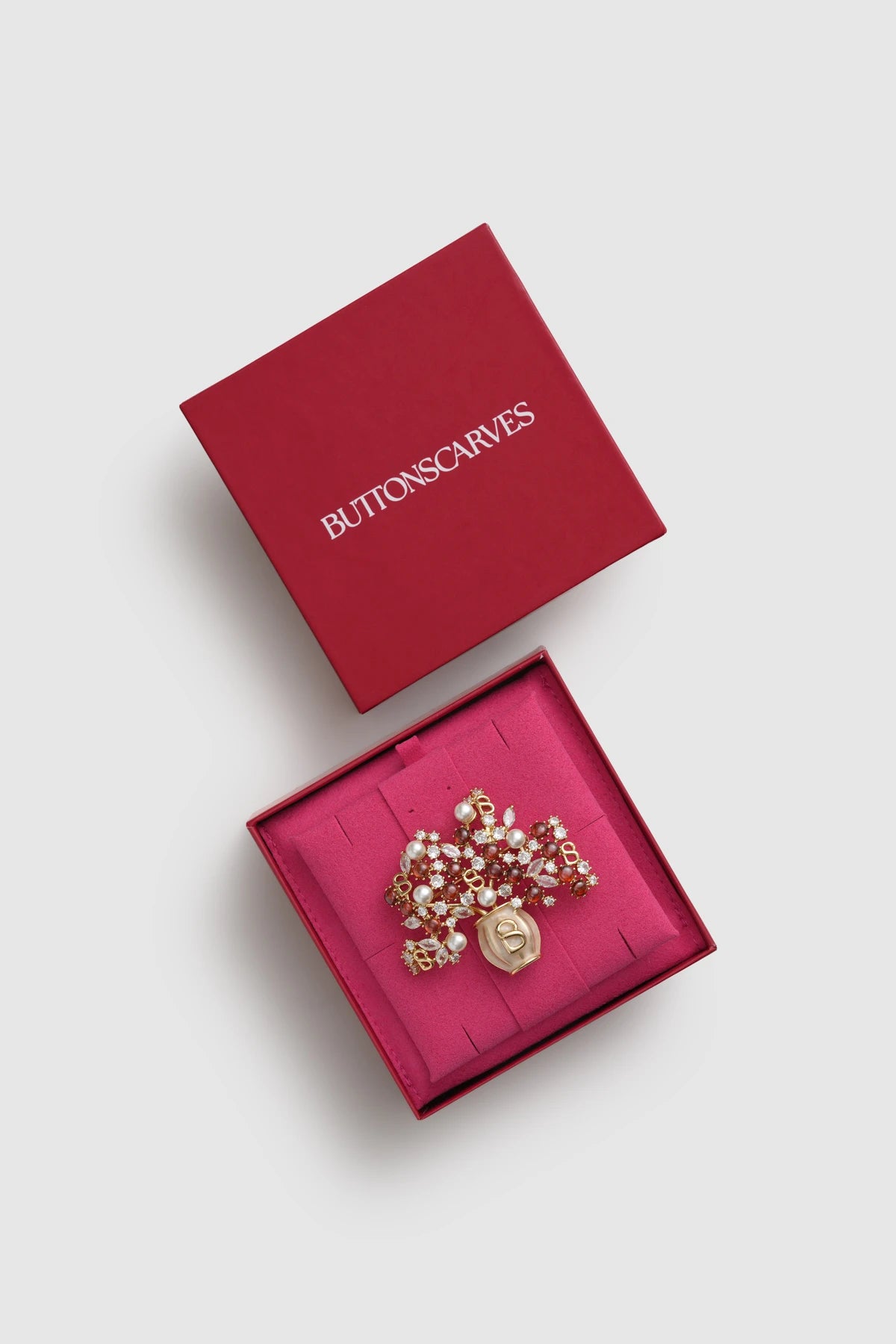 Bloomora Brooch - Golden Cherry
