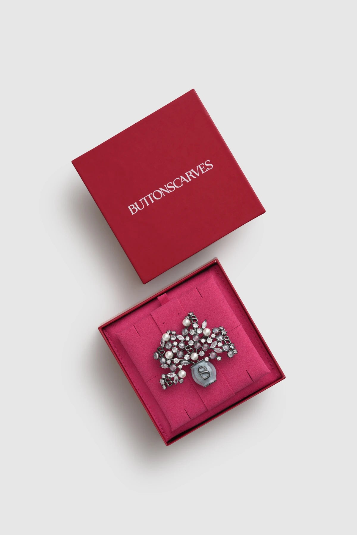 Bloomora Brooch - Hematite