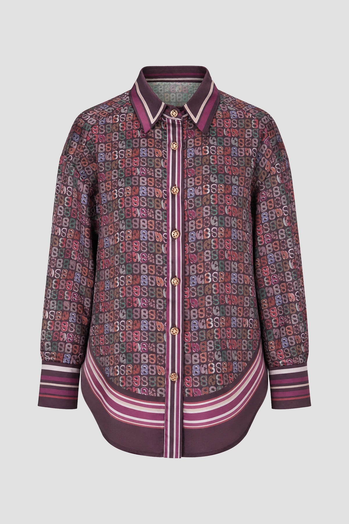 Nagita Oversized Shirt - Burgundy