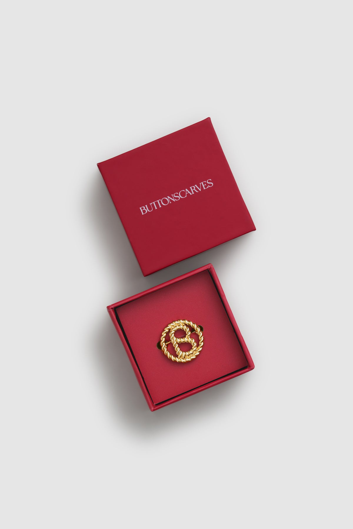 Interlock Pin Brooch - Gold
