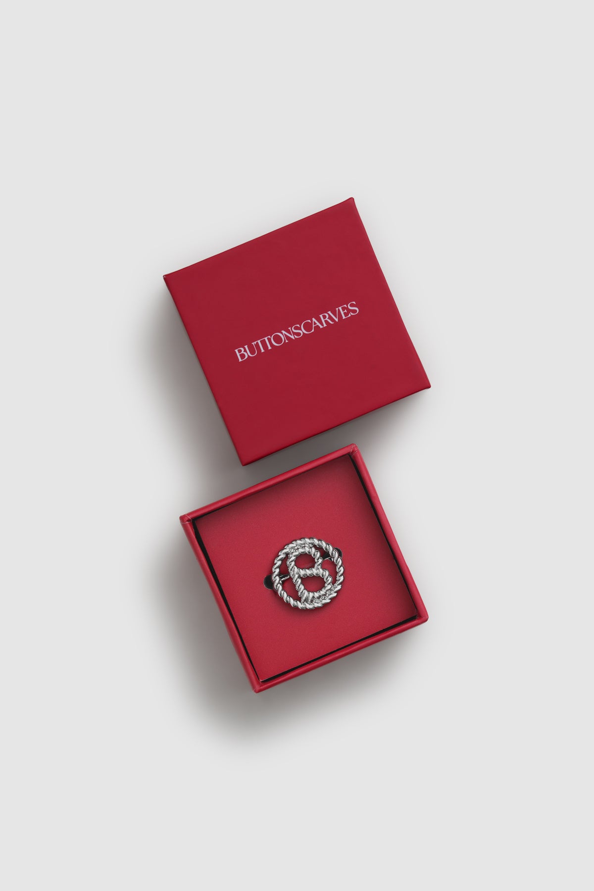 Interlock Pin Brooch - Silver