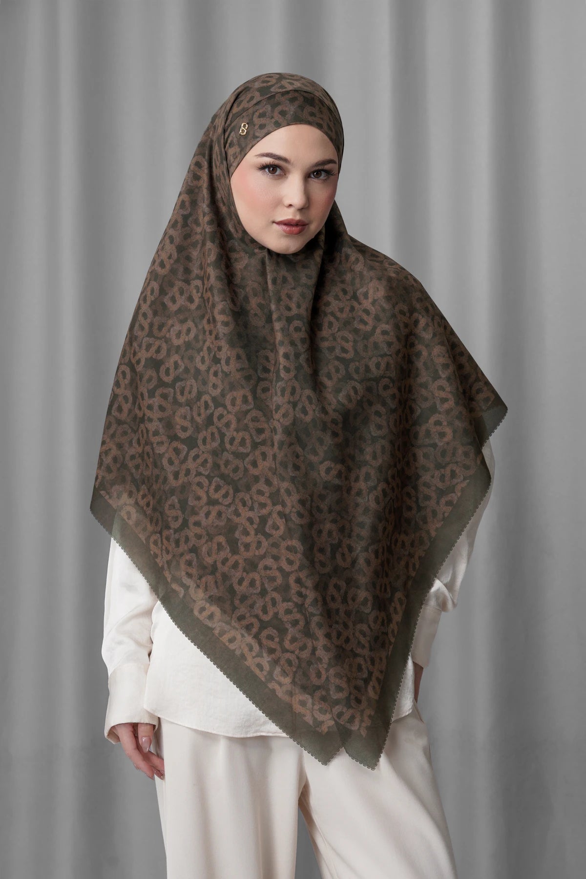 Samla de Fleur Tie Back Square - Turkish Coffee