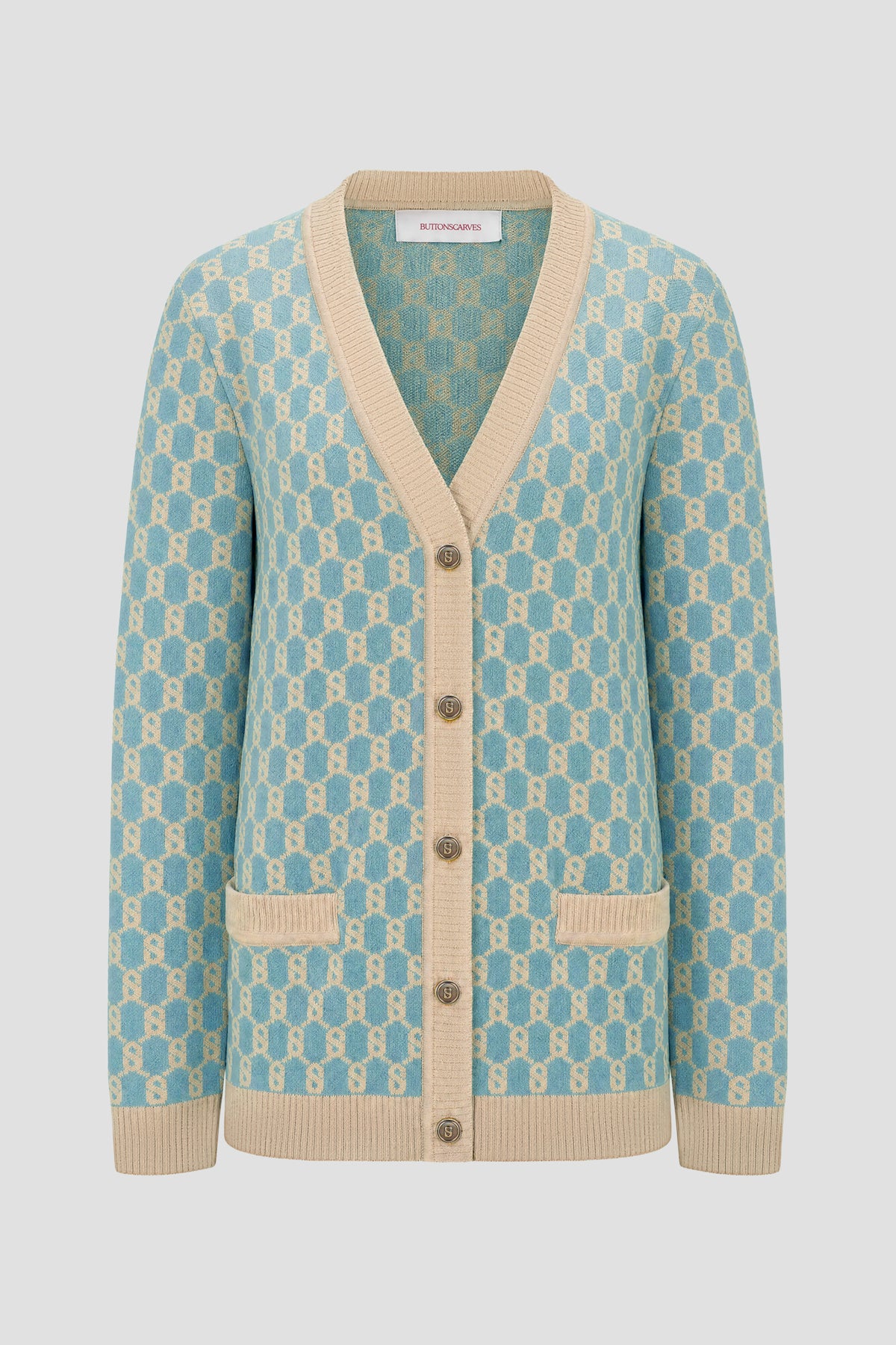 Signature Monogram Cardigan - Breeze