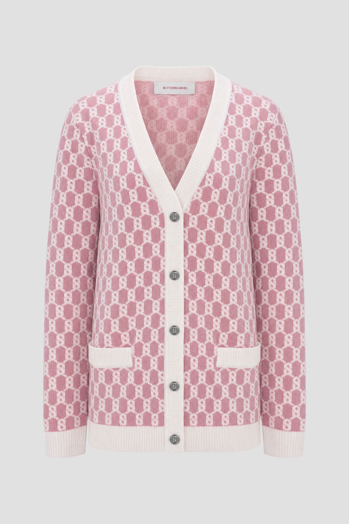 Signature Monogram Cardigan - Macaron