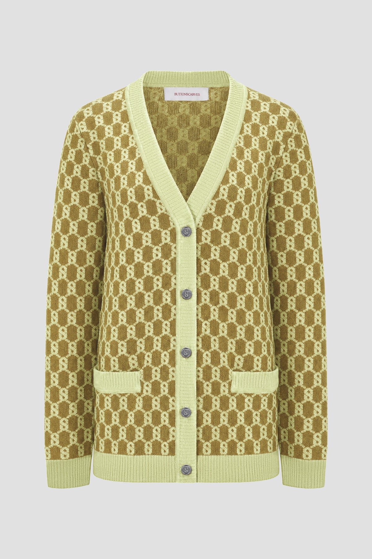 Signature Monogram Cardigan - Moss