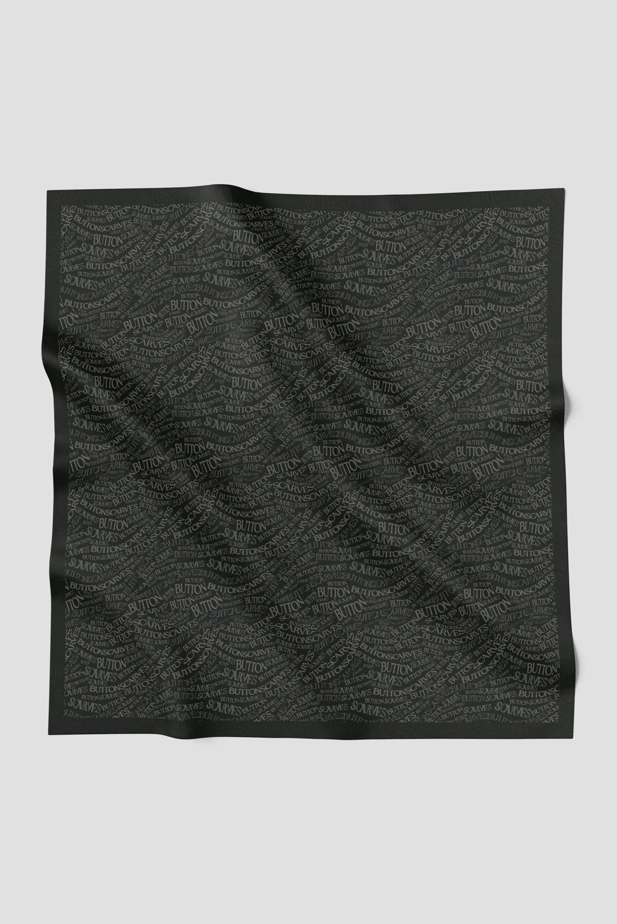waves monogram printed square scarf in caviar by buttonscarves