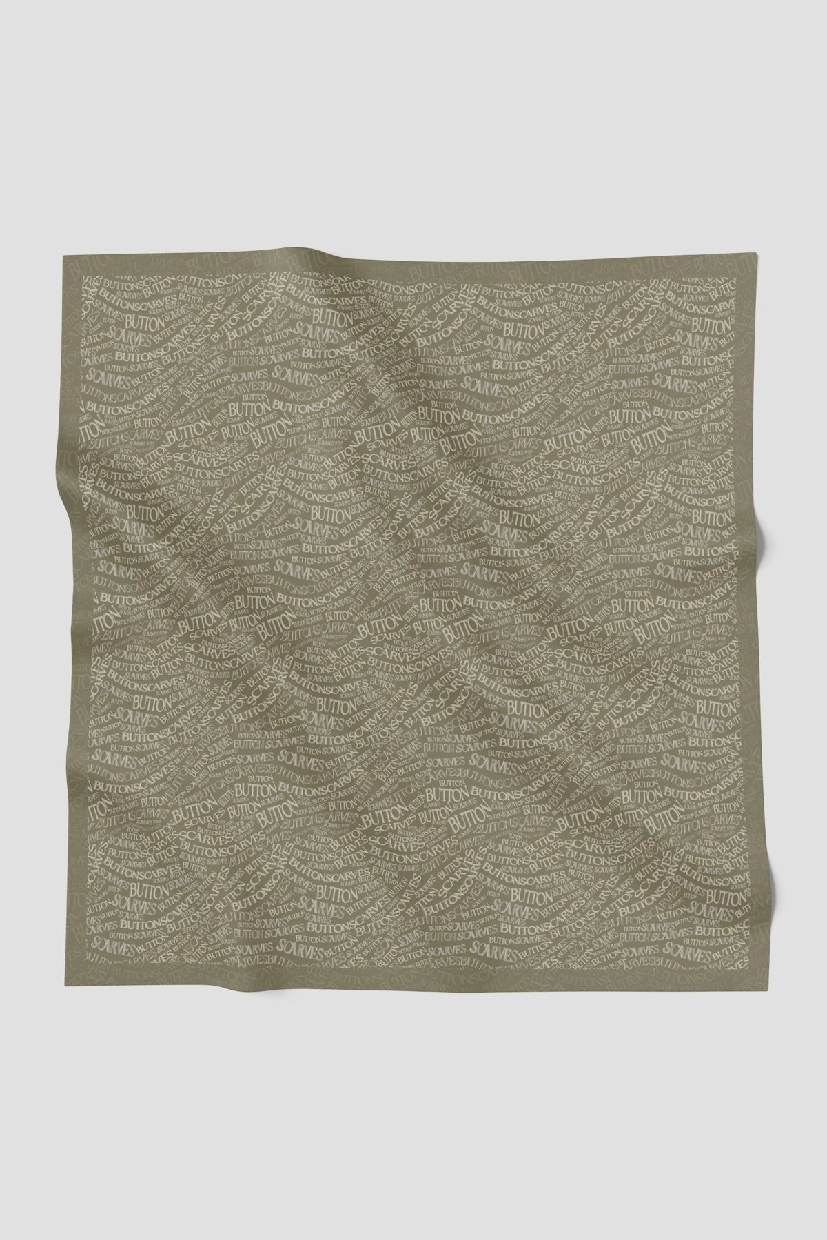 waves monogram printed square scarf in fossil by buttonscarves