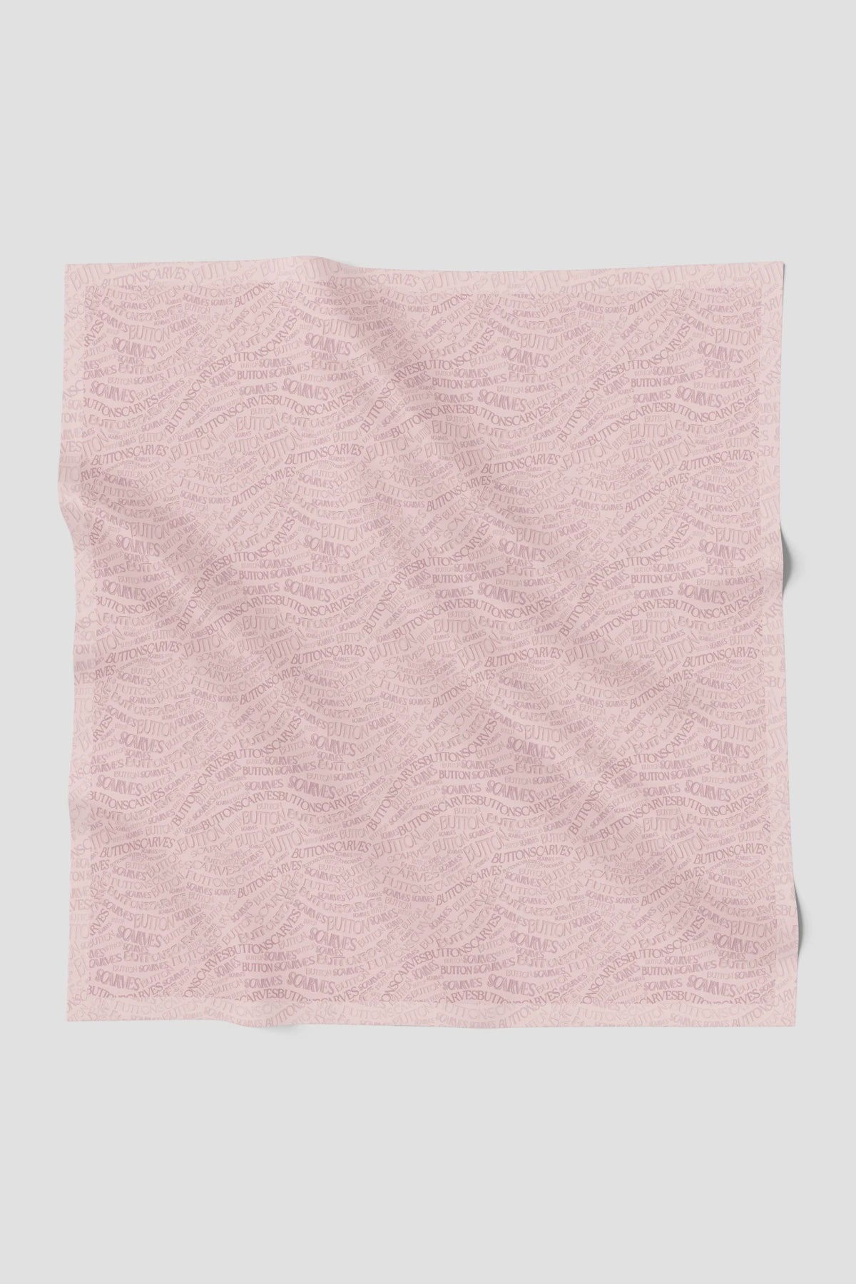 waves monogram printed square scarf in pearl blush by buttonscarves
