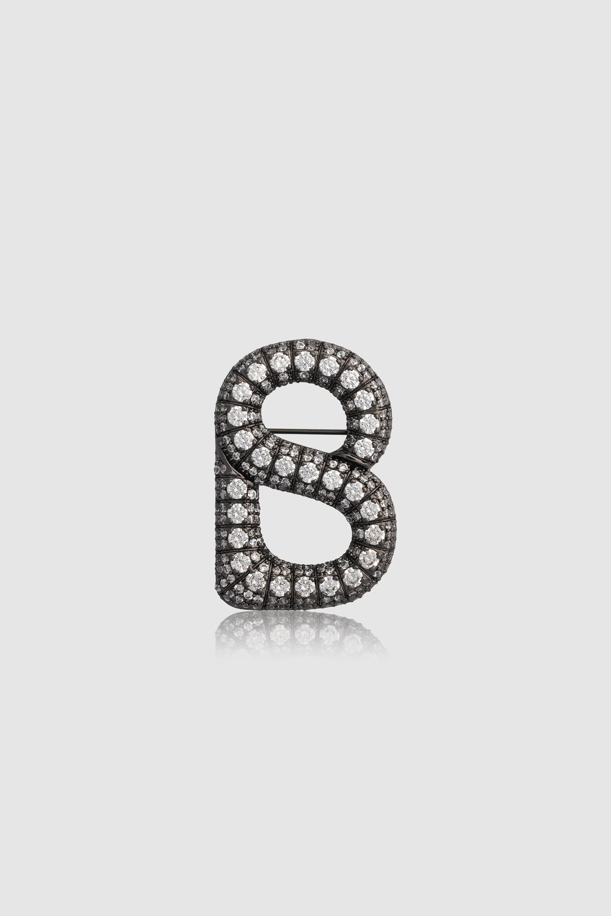 Eclat Brooch - Hematite
