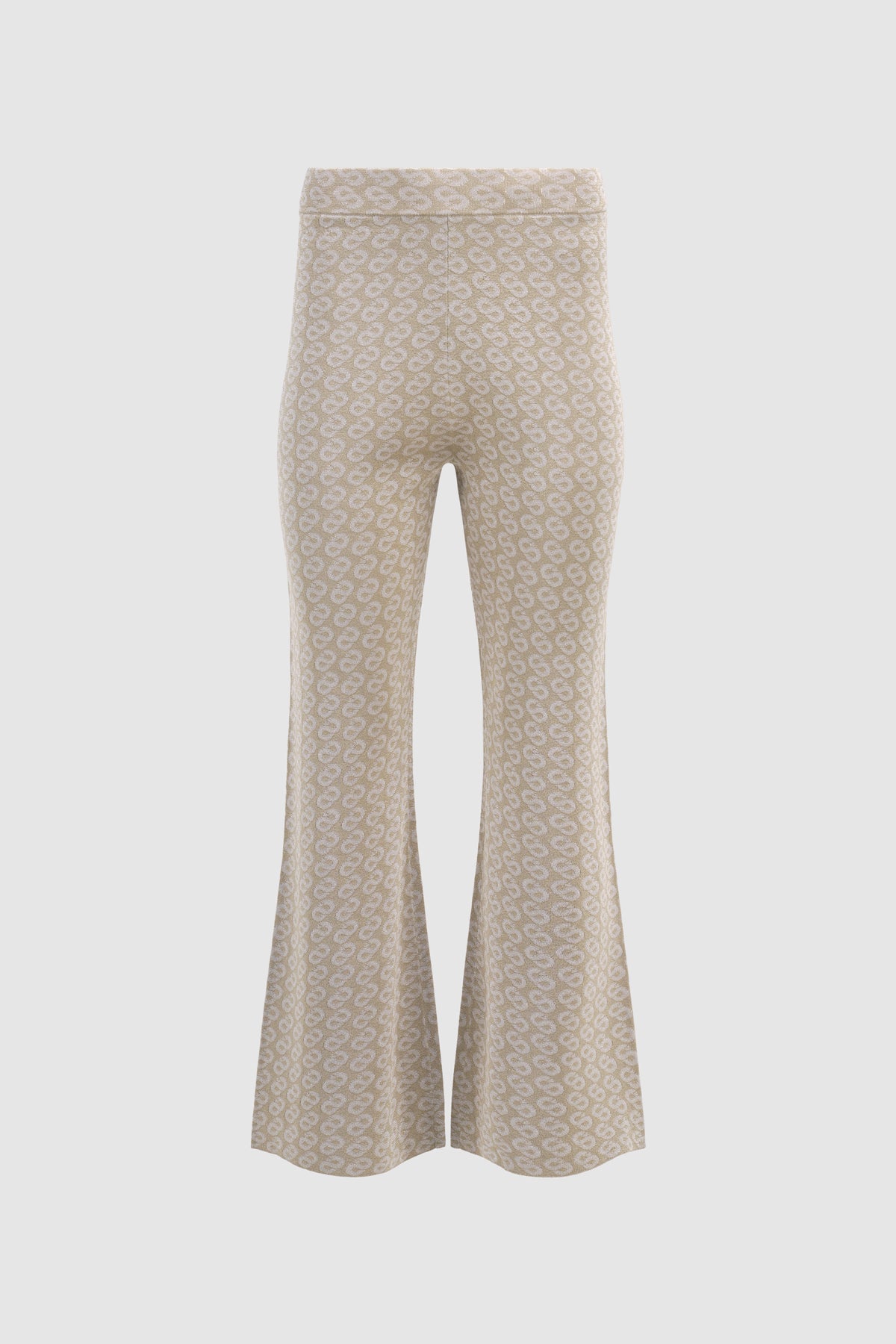 Monogram High-Waist Pants - Cream