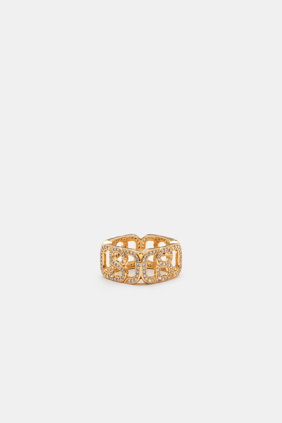 Briana Crystal Ring Brooch - Gold