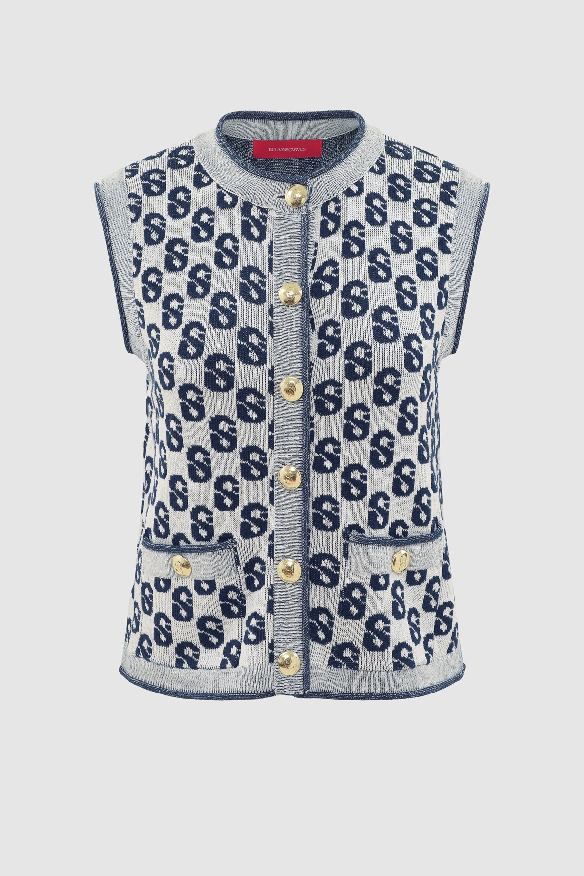 Monogram Vest - White