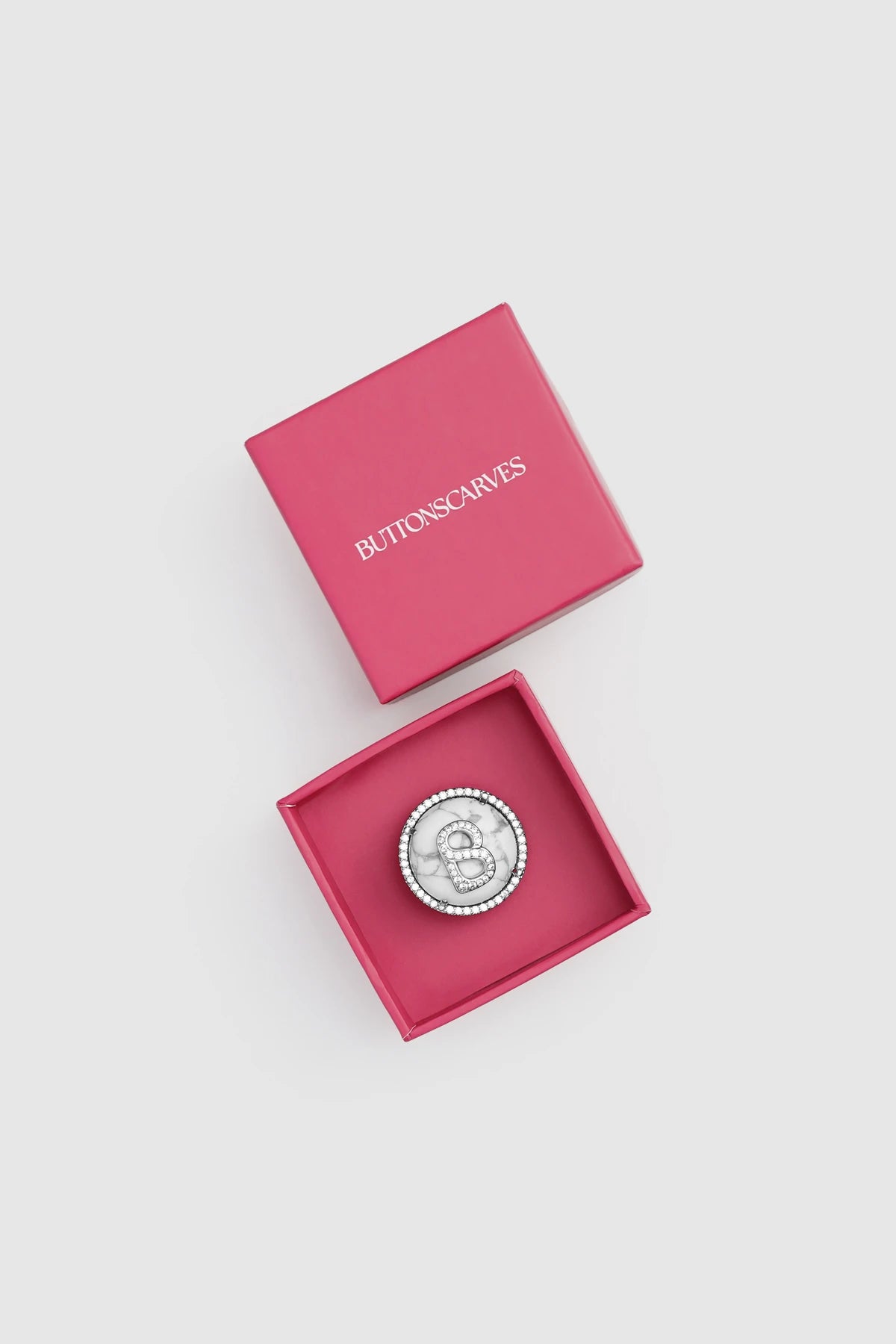 Liora Pin Brooch - White Marble