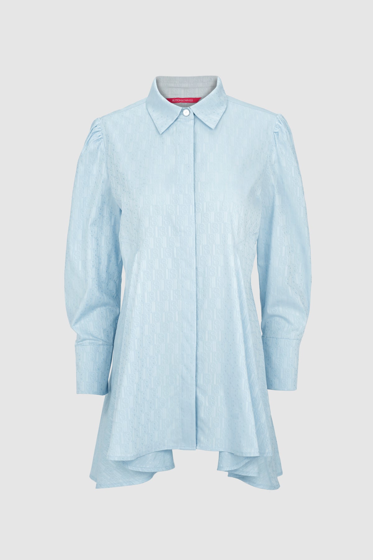 Leena Cotton Panelled Shirt - Blue