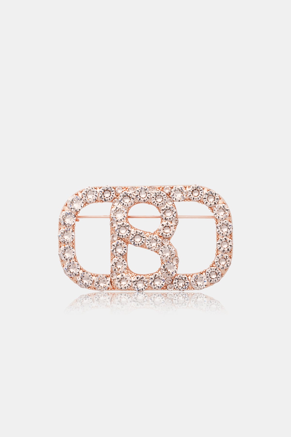 Briana Crystal Brooch Large - Rose Gold Vintage