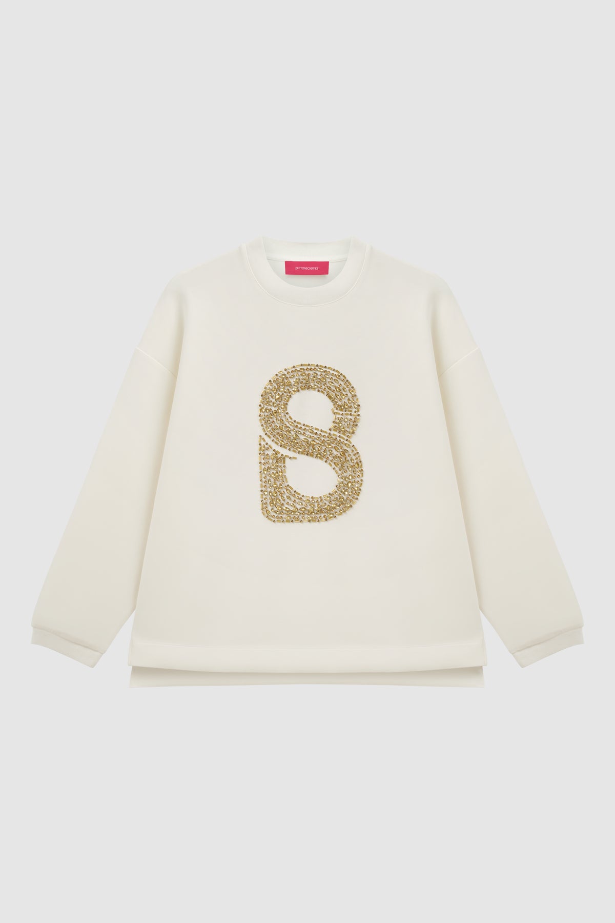 Signature Embellished Sweatshirt - White
