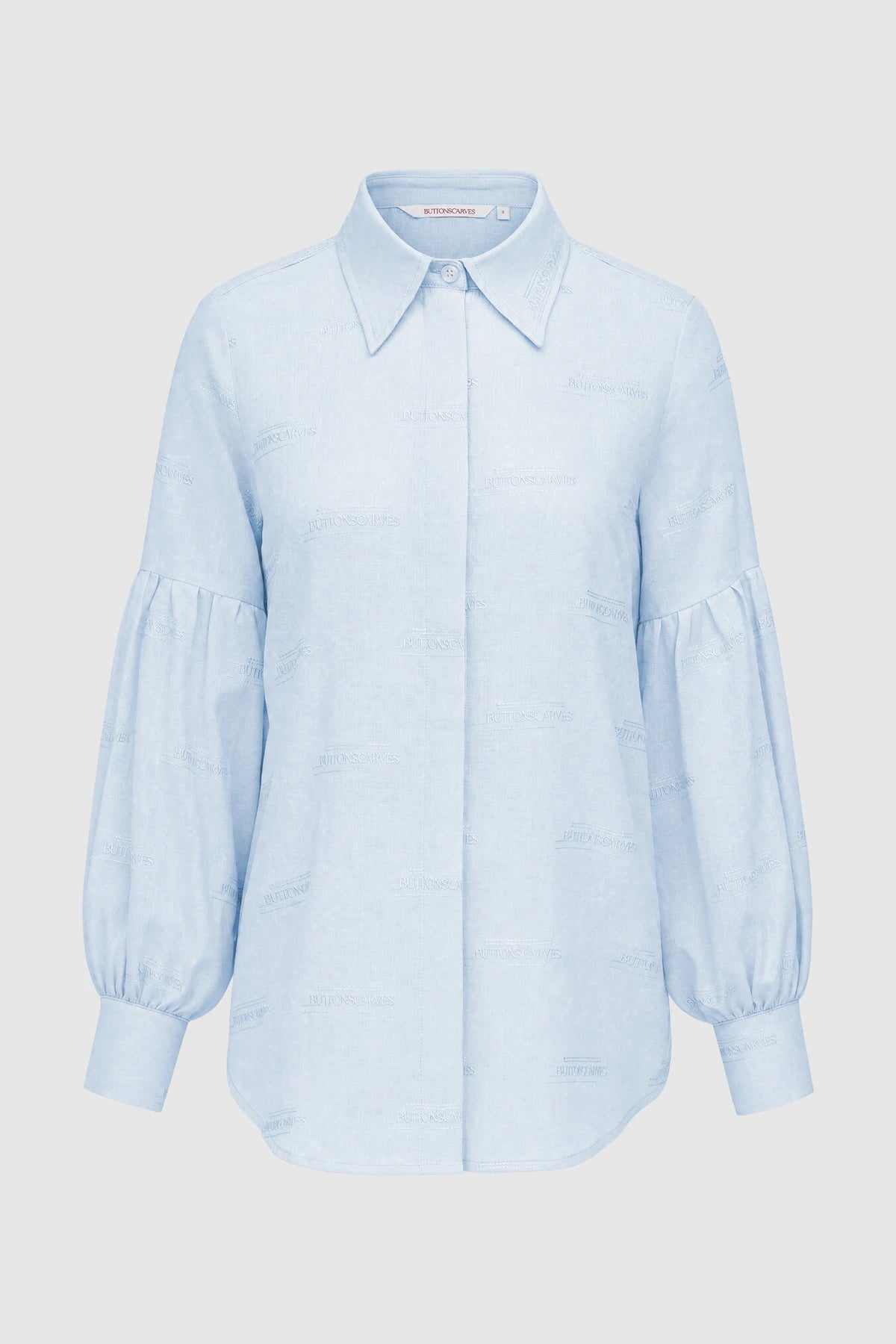 Tropical26 Linen Puff Shirt - Blue Sky