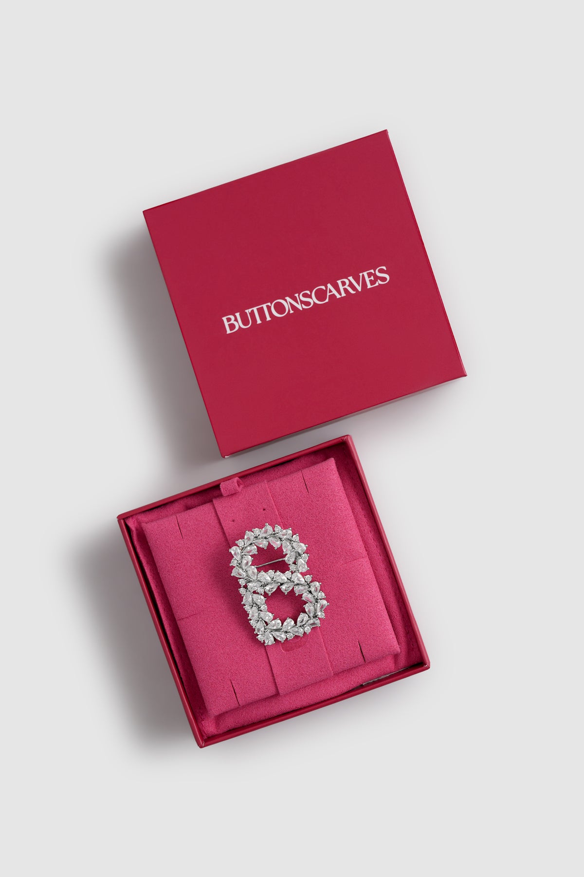 Signature Crystal Brooch - Silver
