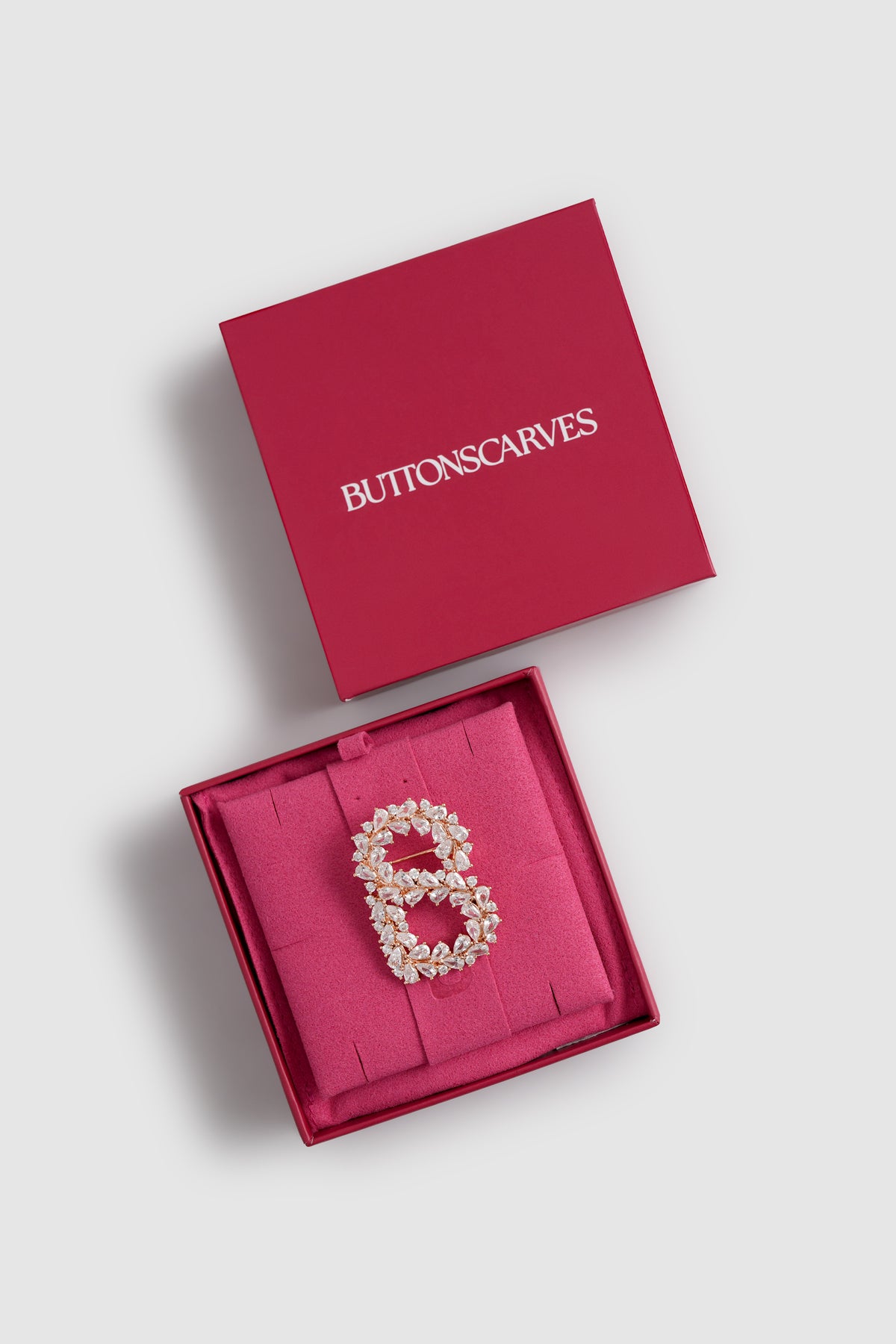 Signature Crystal Brooch - Rose Gold