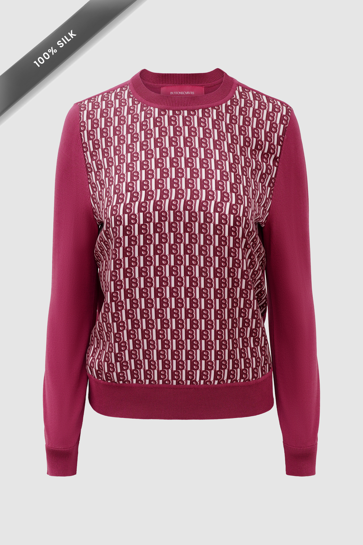 Leena Monogram Sweatshirt - Raspberry
