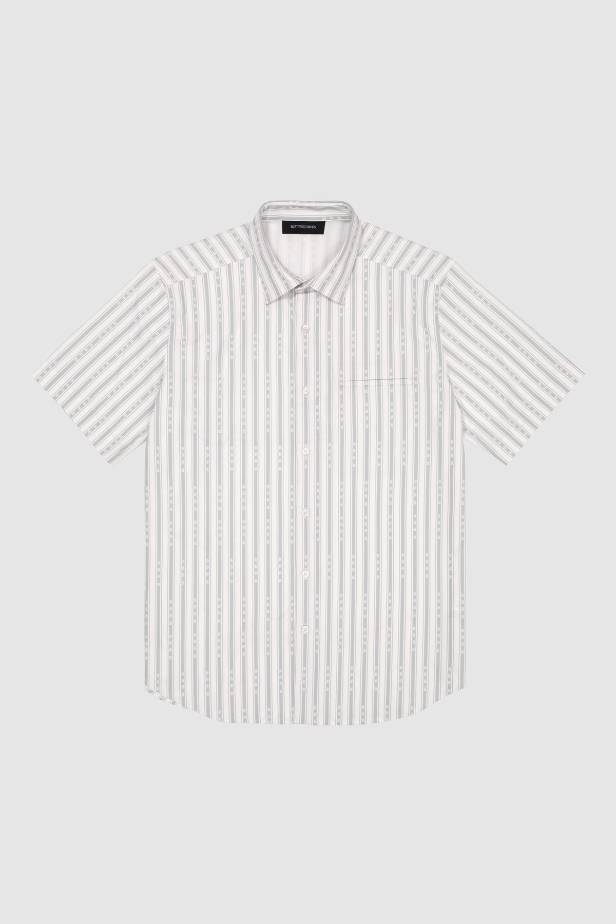 Striped Men Shirt - Gray