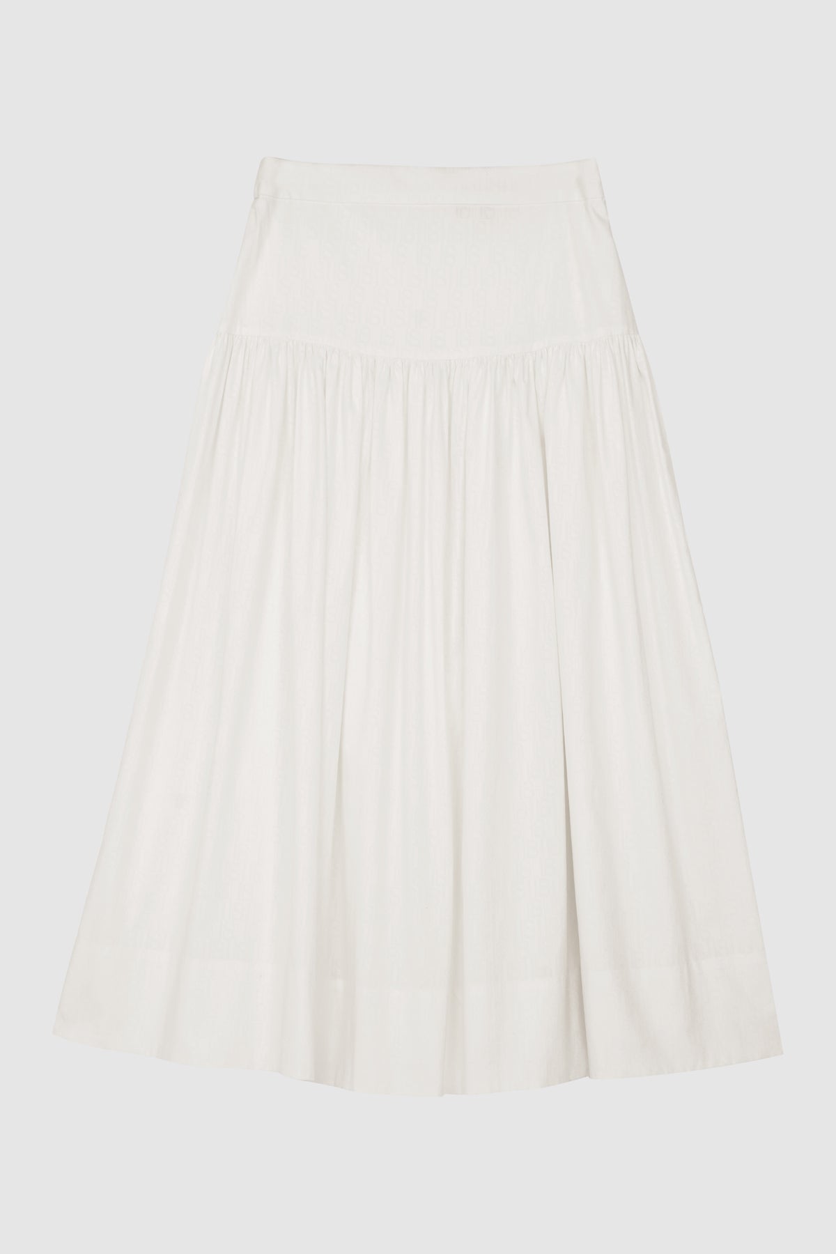 Leena Cotton Ruffle Skirt - White