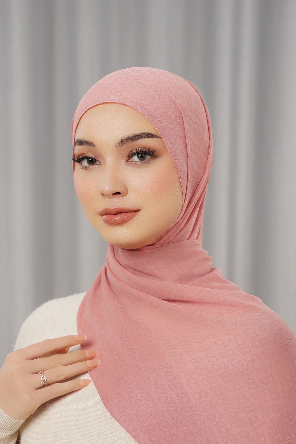 Georgette Tapis Shawl - Ash Rose
