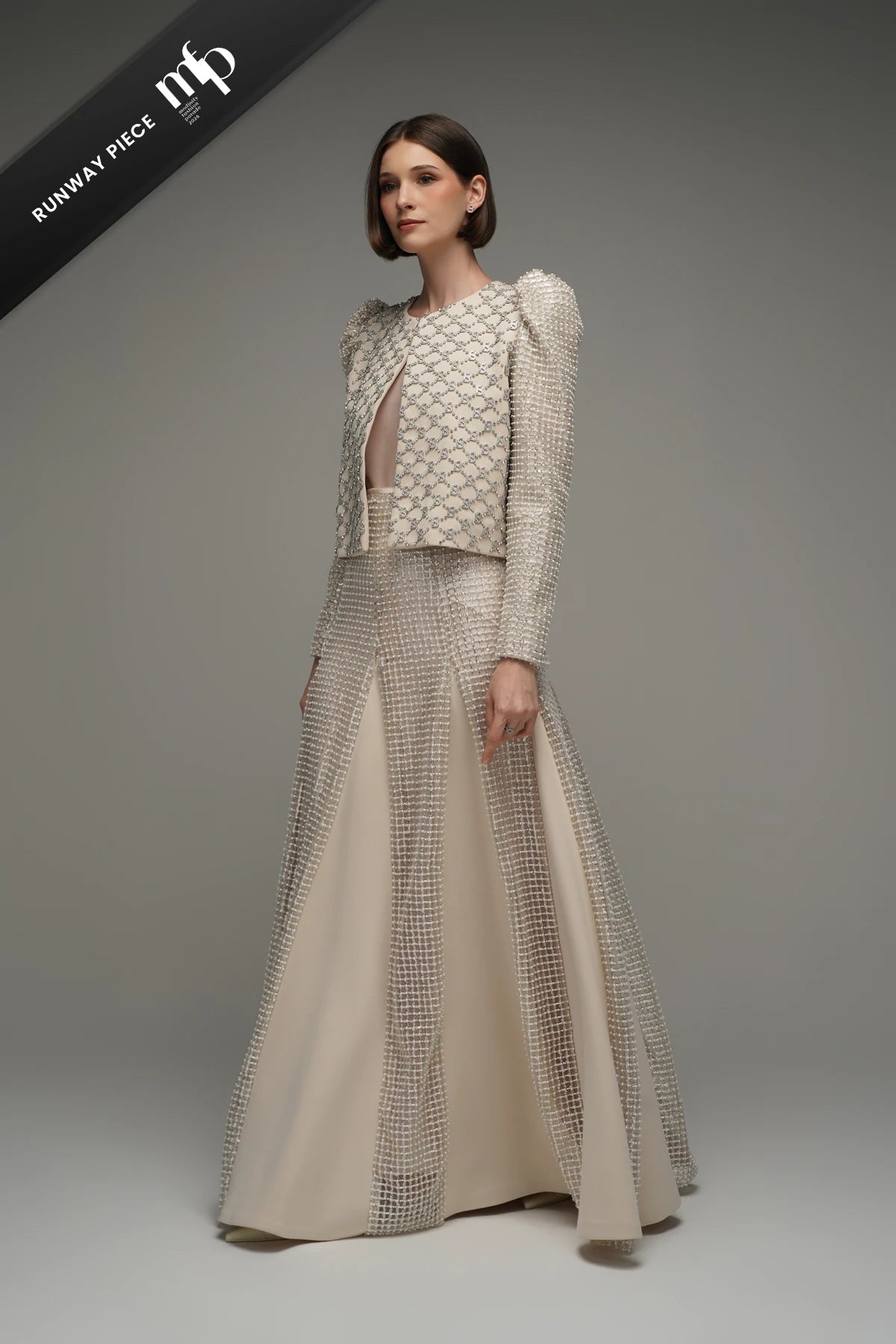 Beverly Beaded Set - Beige