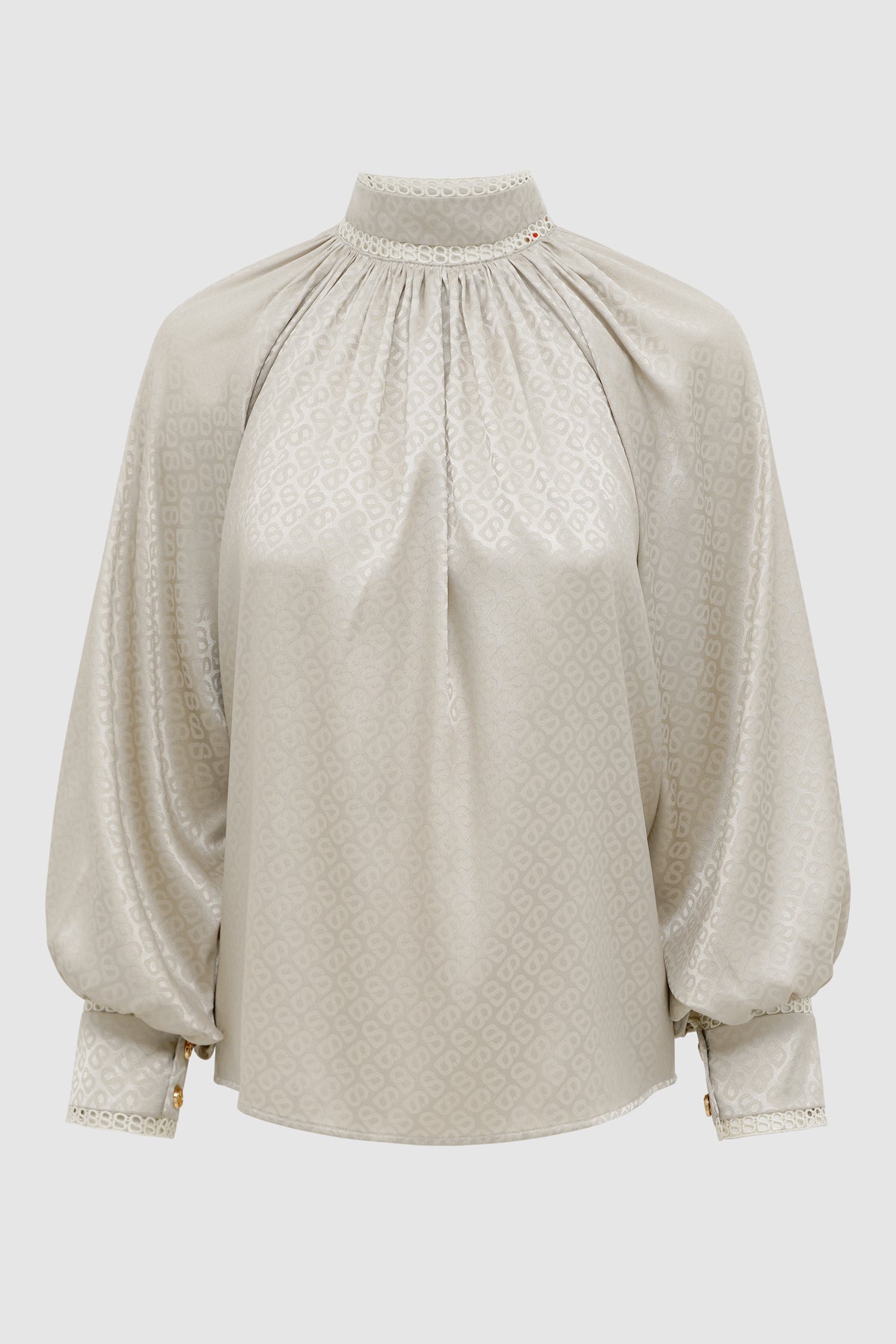 Elora Tapis Ruffle Blouse - Wheat