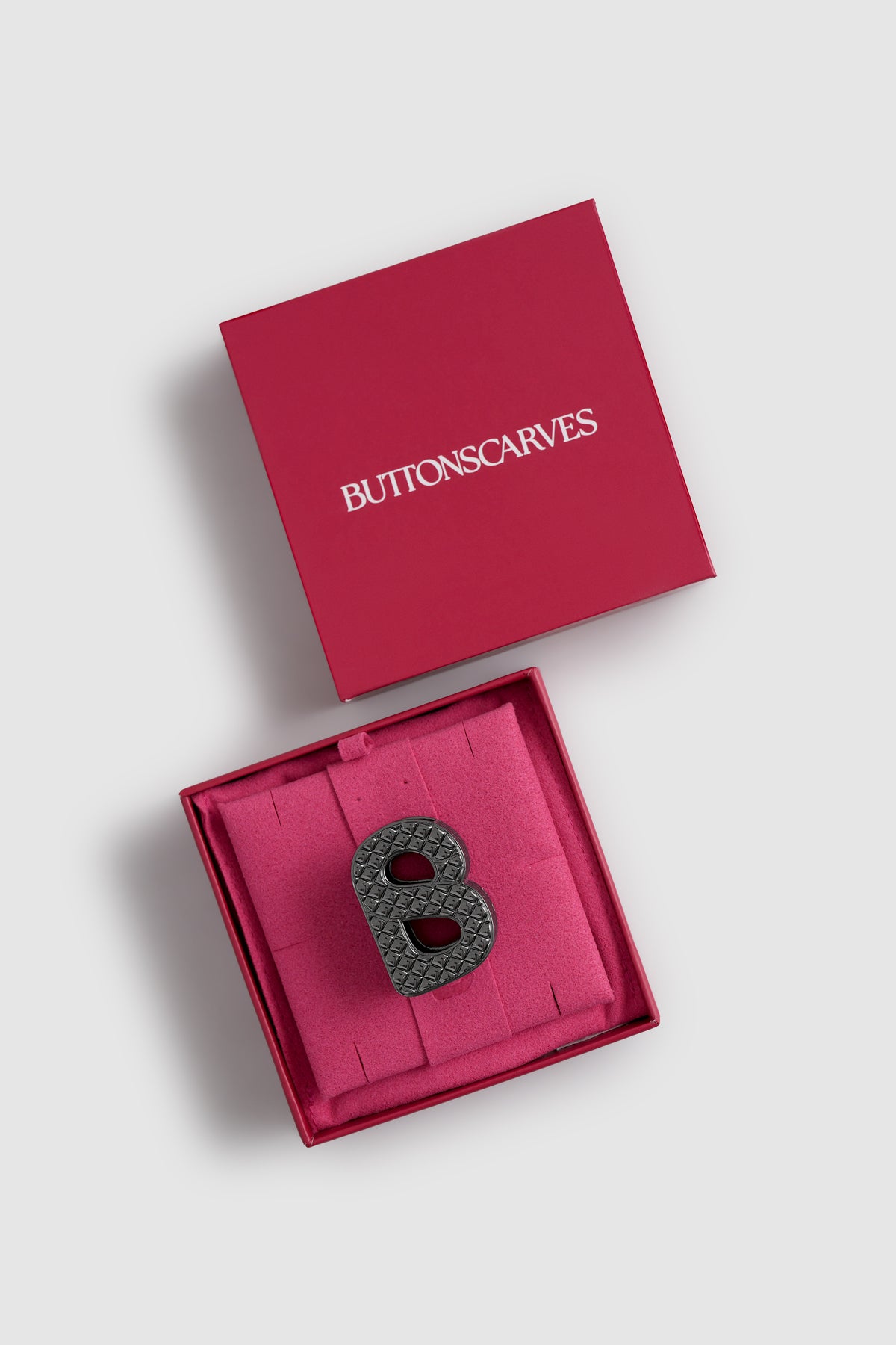 Wicker Ring Brooch - Hematite