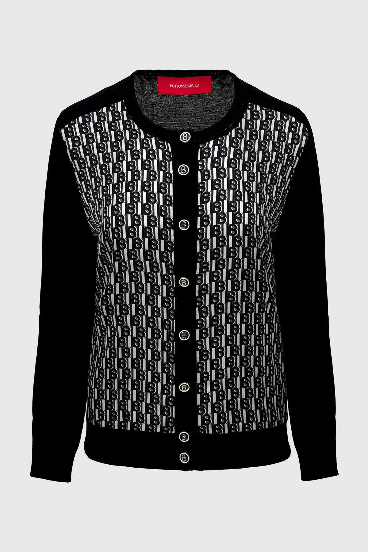 Leena Knit Cardigan - Black – Buttonscarves
