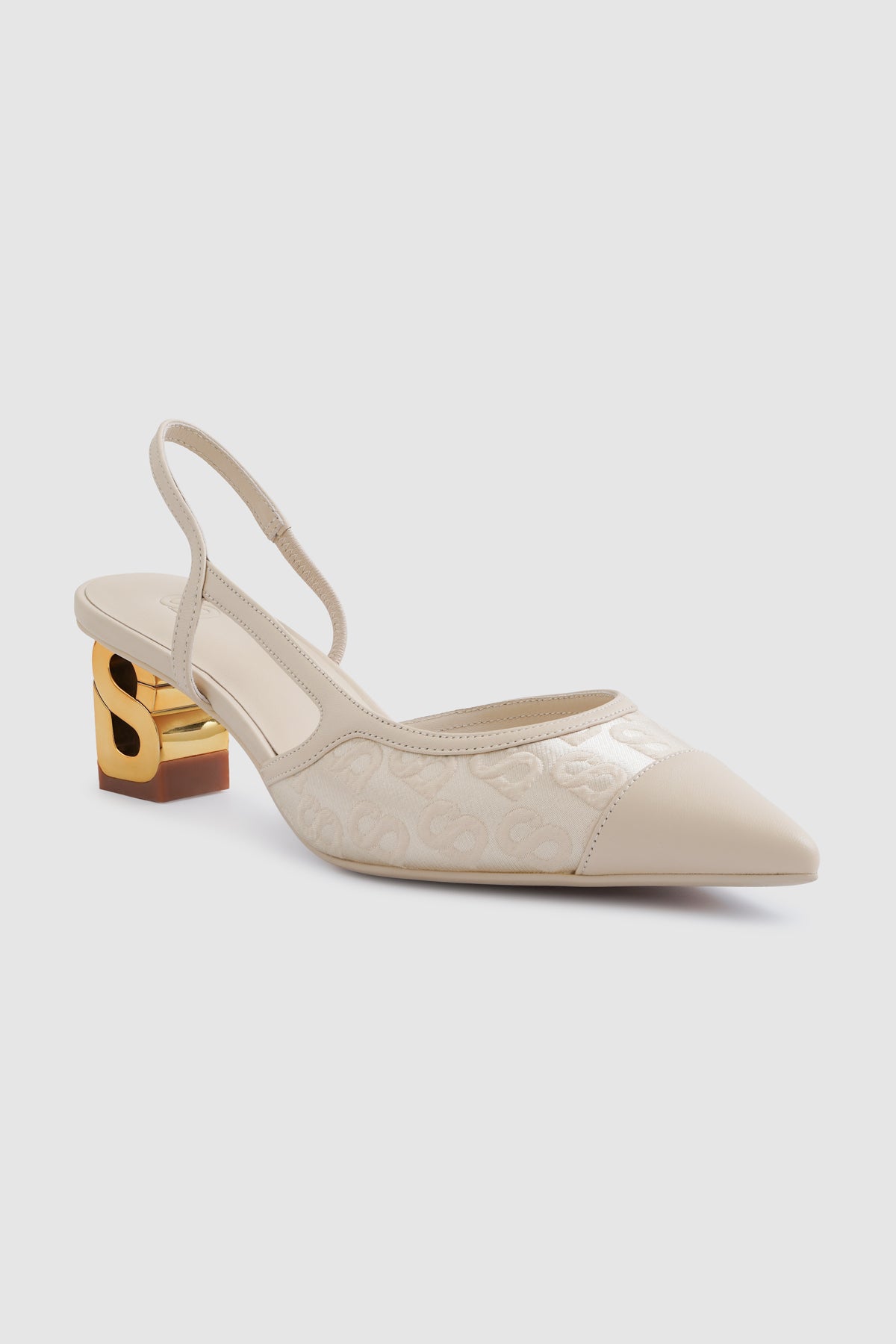 Signature Jacquard Be Heels - Nude