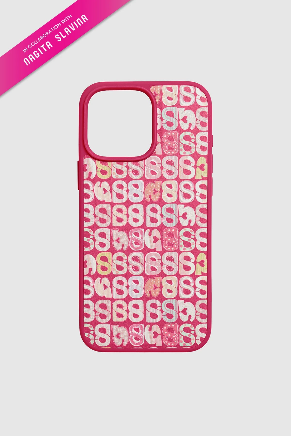 nagita phone case in fuchsia rose by buttonscarves x nagita slavina for iphone 16 pro max