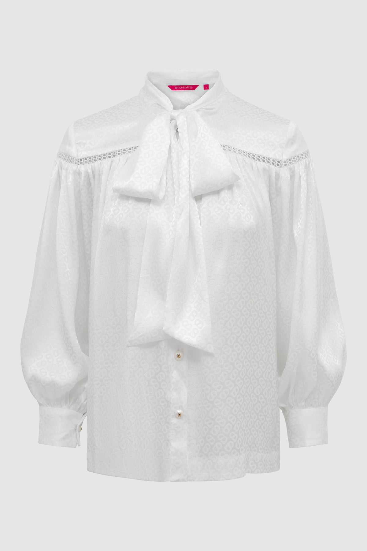 Elora Tapis Tie Bow Shirt - Jasmine