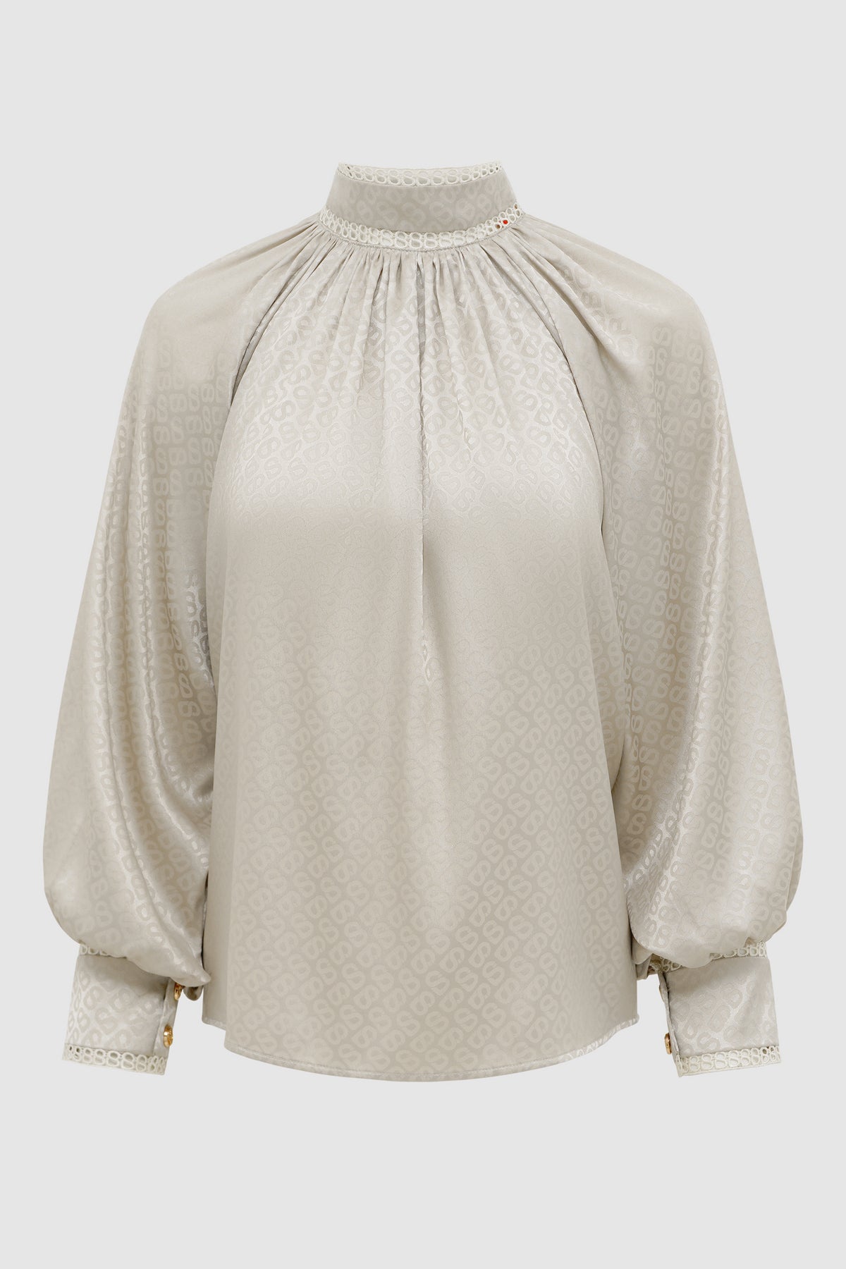 Elora Tapis Ruffle Blouse - Wheat