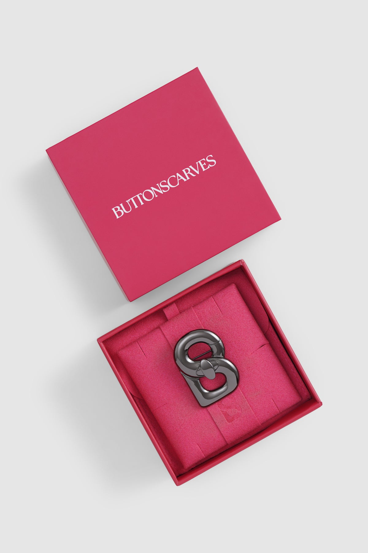 Alma Twist Brooch - Hematite