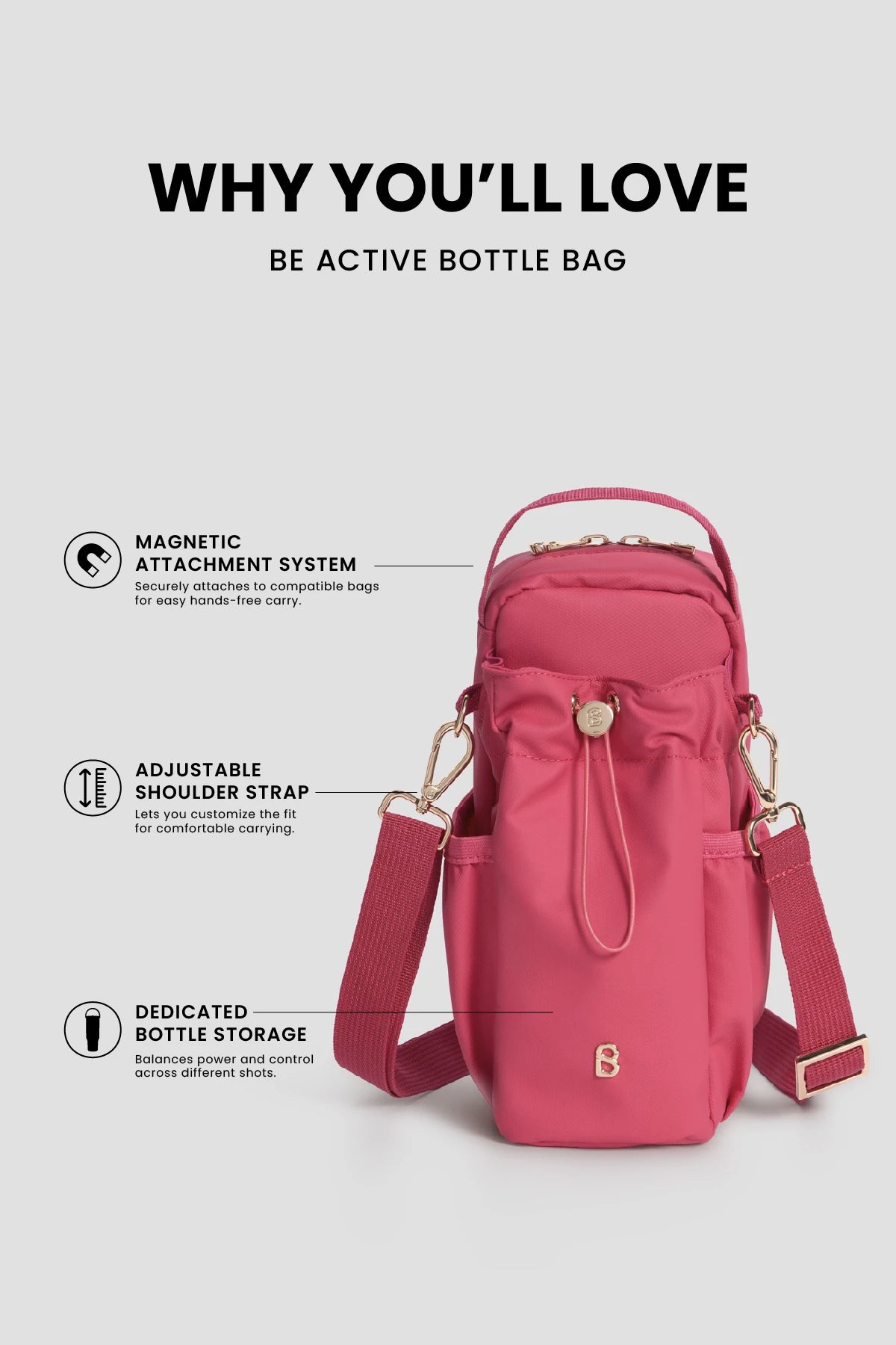Be Active Bottle Bag - Viva Magenta