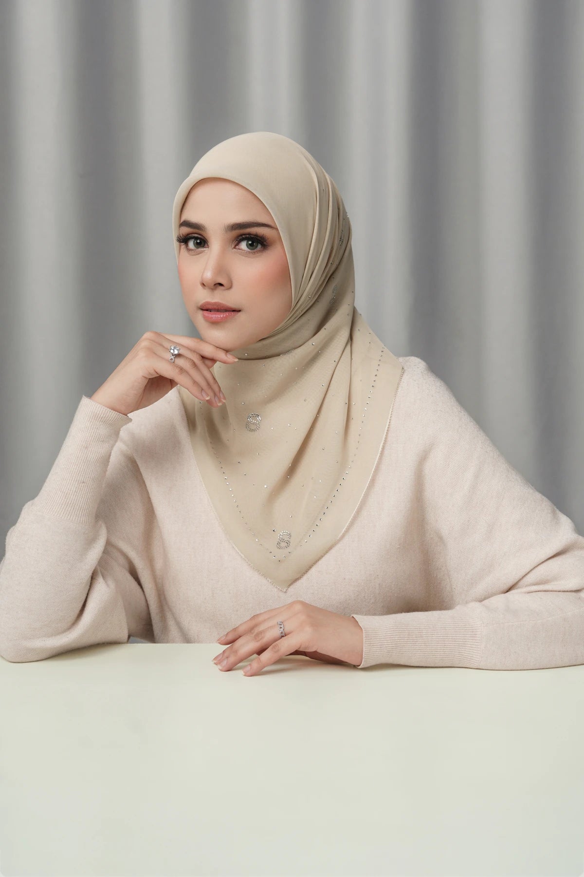Everyday Glam Scarf - Almond