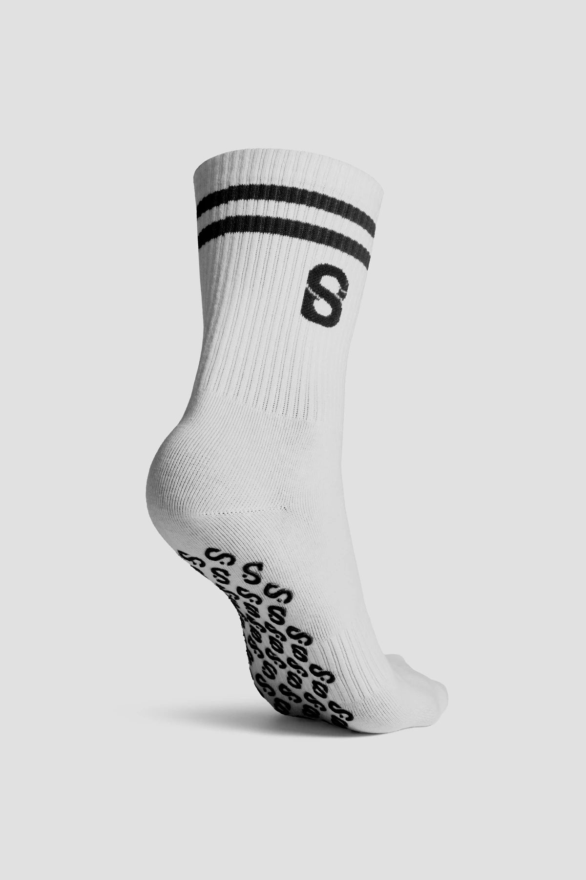 grip socks medium in black by buttonscarves back view