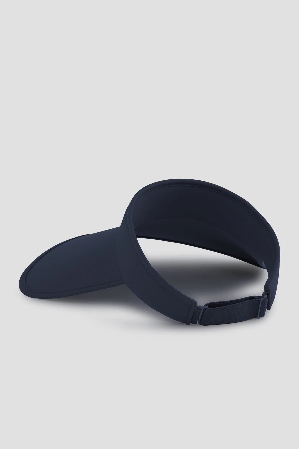 hailey visor hat in navy by buttonscarves back view