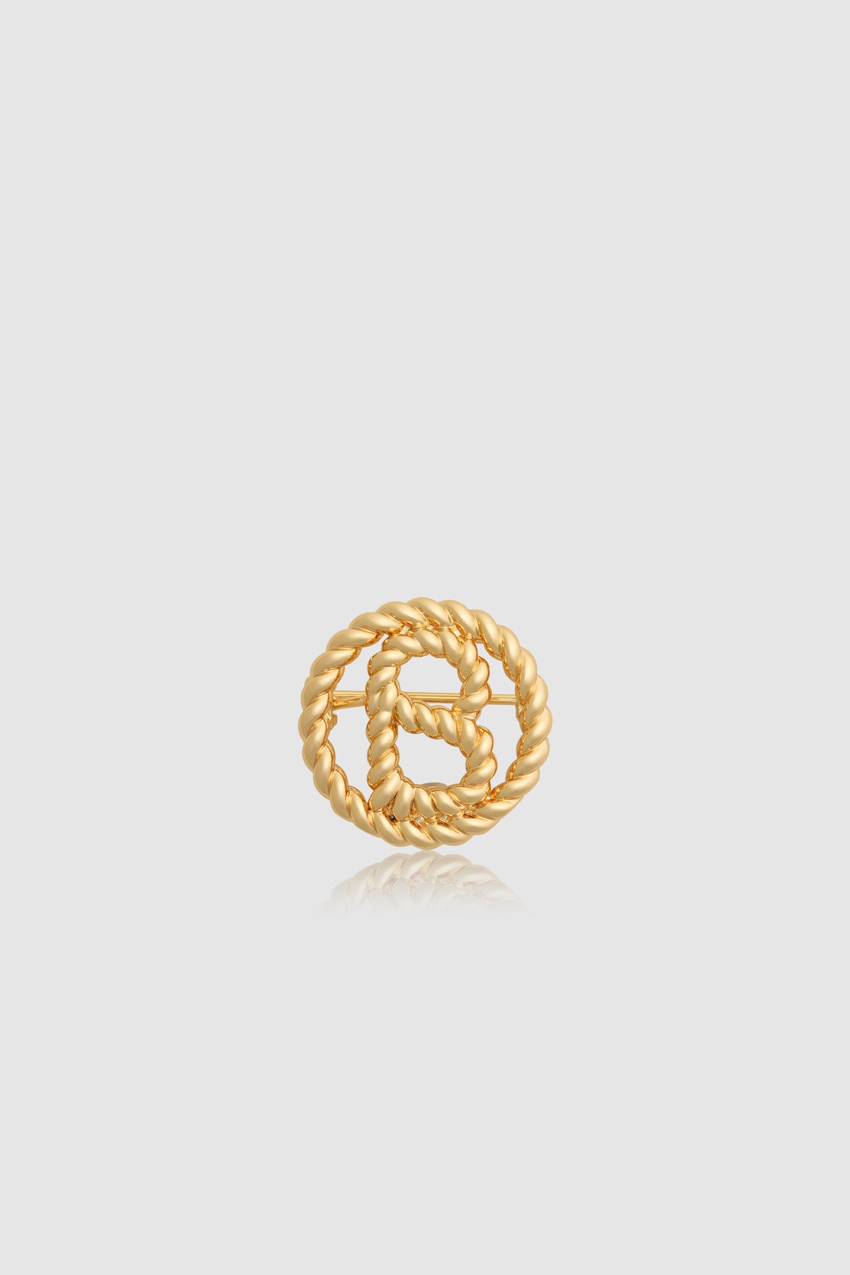 Interlock Pin Brooch - Gold