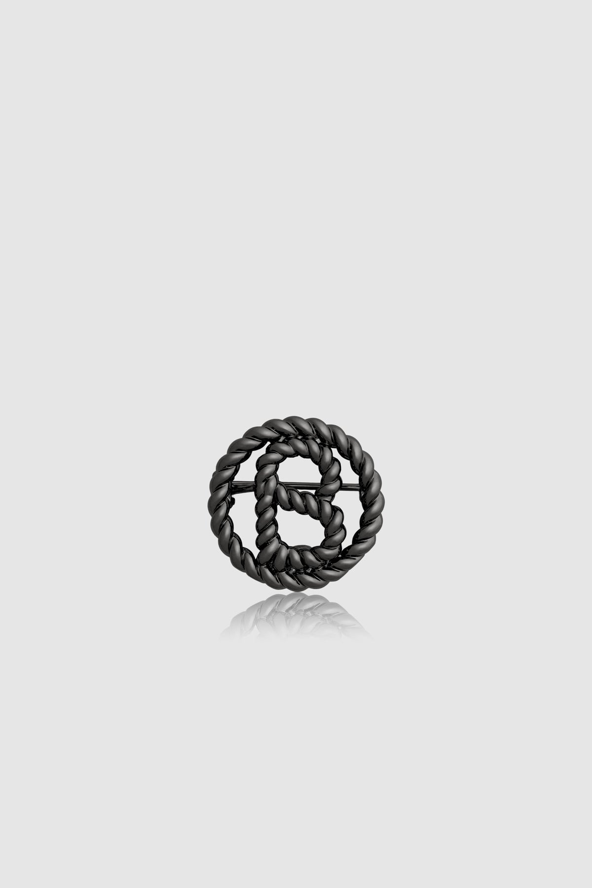 Interlock Pin Brooch - Hematite