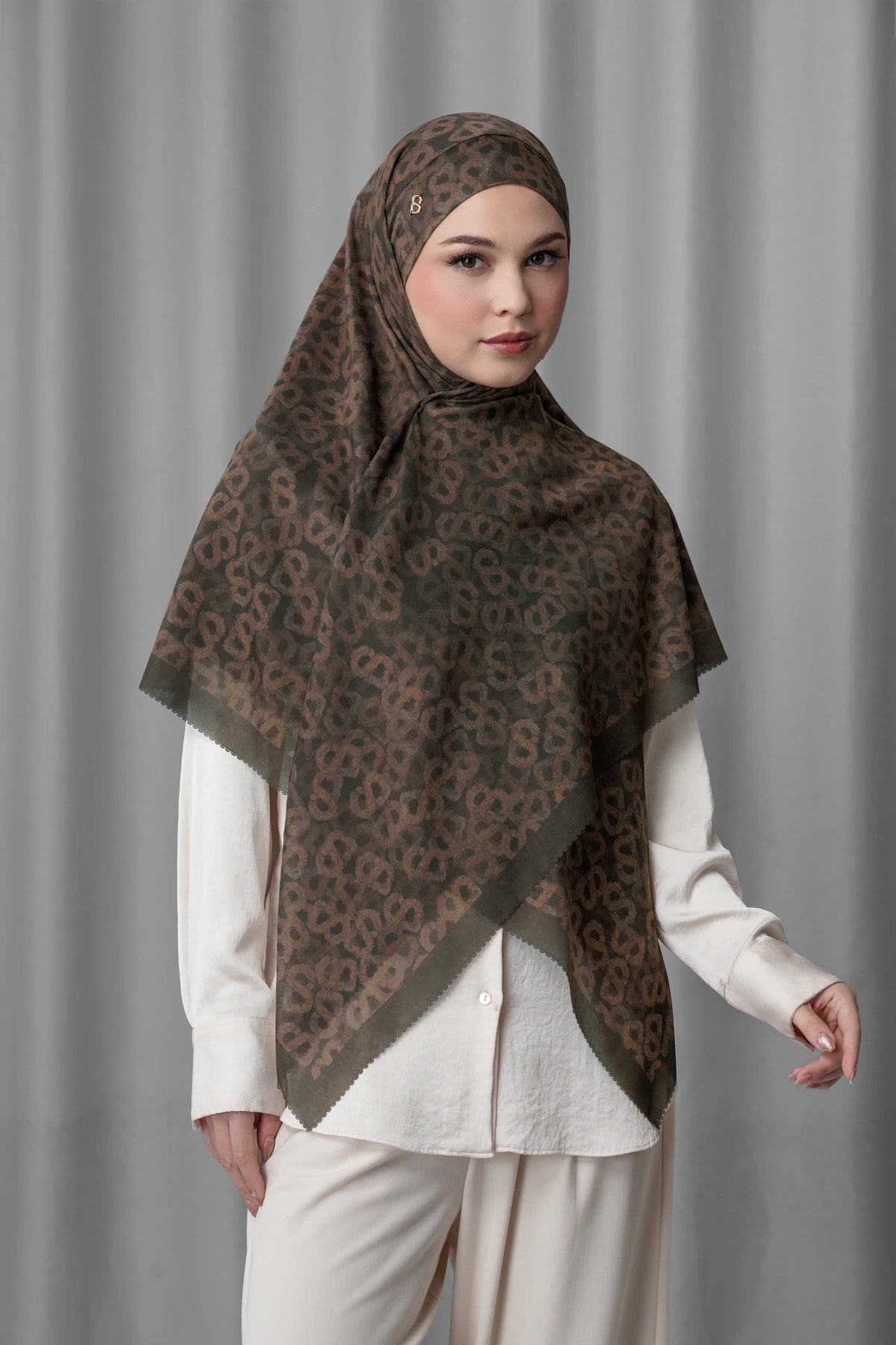 Samla de Fleur Tie Back Square - Turkish Coffee