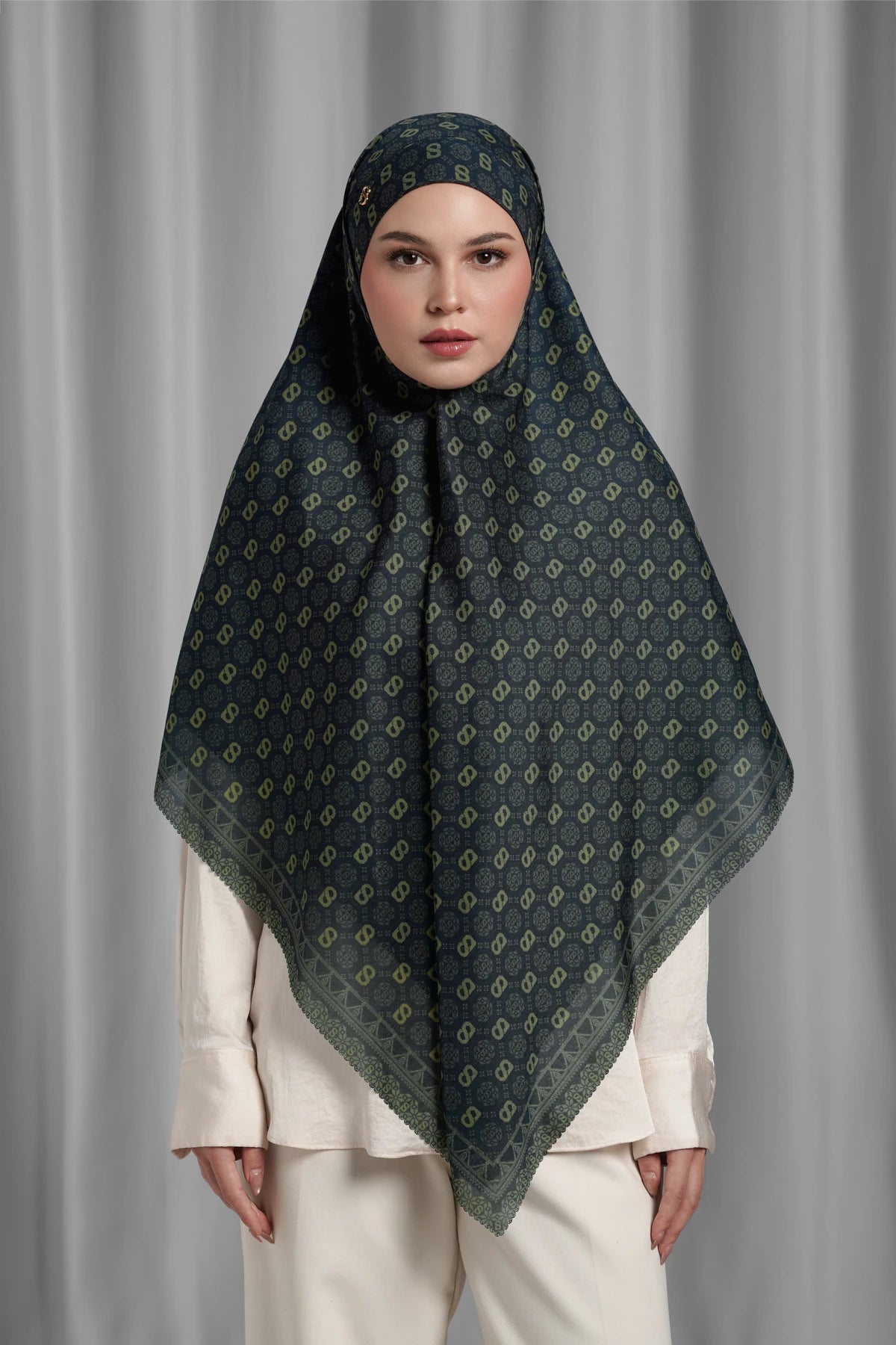 Songket Tie Back Square - Peacock
