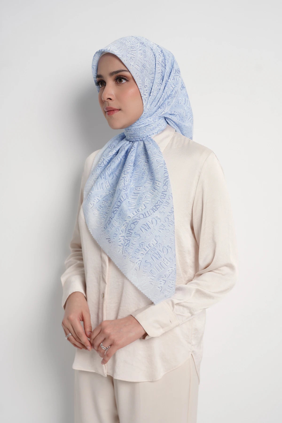 Waves Monogram - Crystal Blue