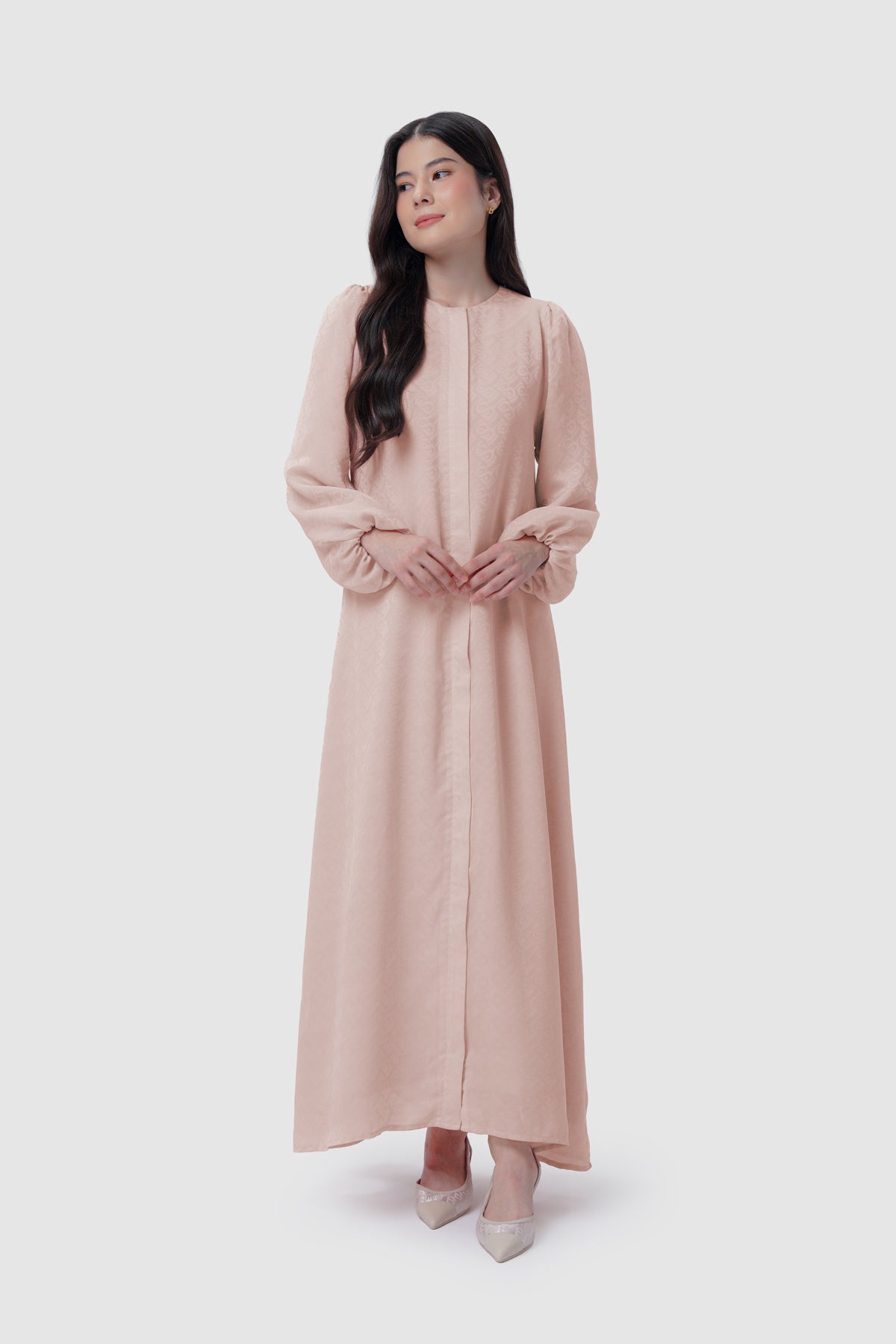 Noura Puff Dress - Sepia Rose