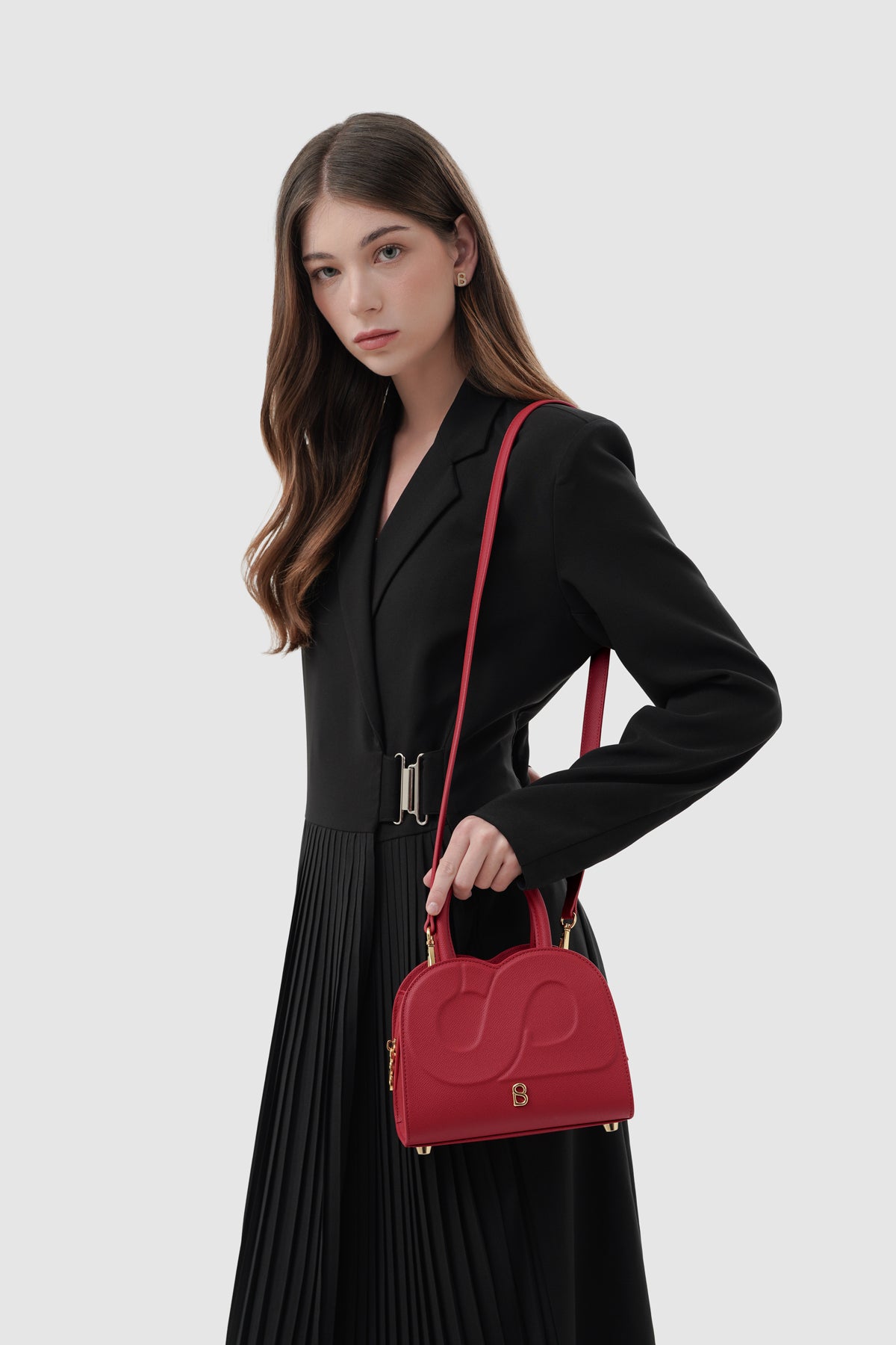 Joy Bag Small - Saffiano Leather - Lacca